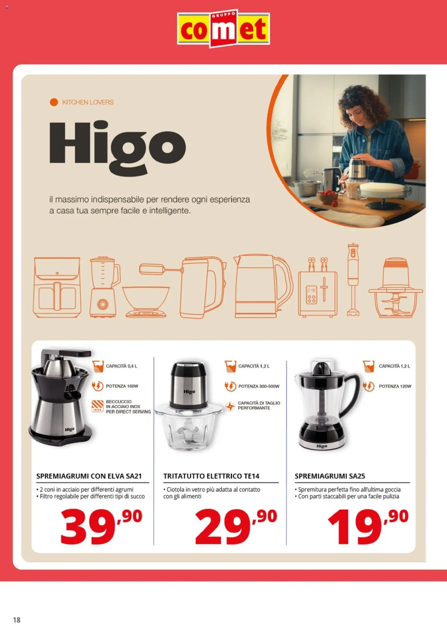 Volantino Comet del 19.01.2026 | Pagina: 18 | Prodotti: Succo, Tritatutto, Agrumi, Spremiagrumi