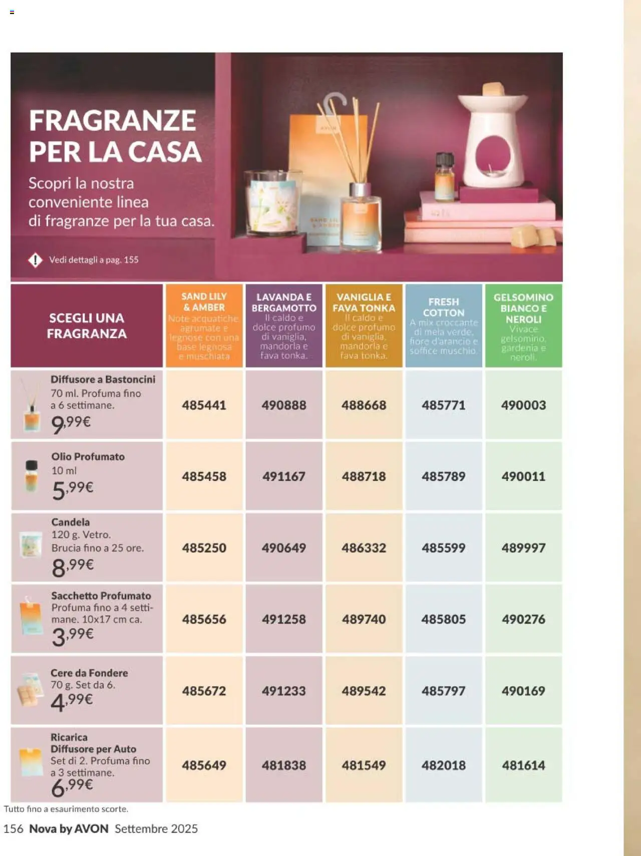Volantino Avon del 01.09.2025 | Pagina: 156 | Prodotti: Olio, Lavanda, Profumo, Fragranza