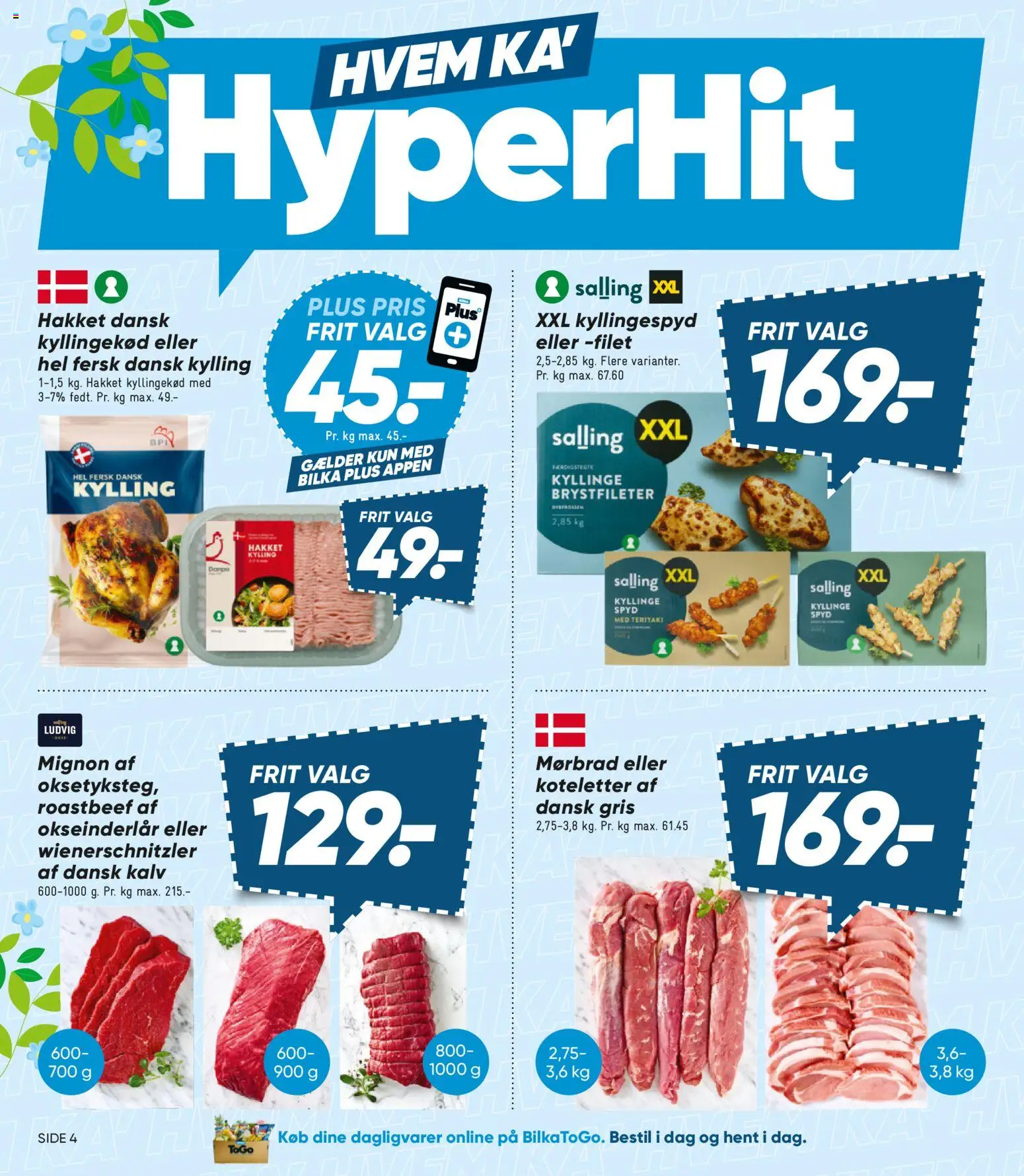 Bilka tilbudsavis – gyldig fra 24.04.2026 | Side: 4 | Produkter: Kyllingekød, Koteletter, Roastbeef