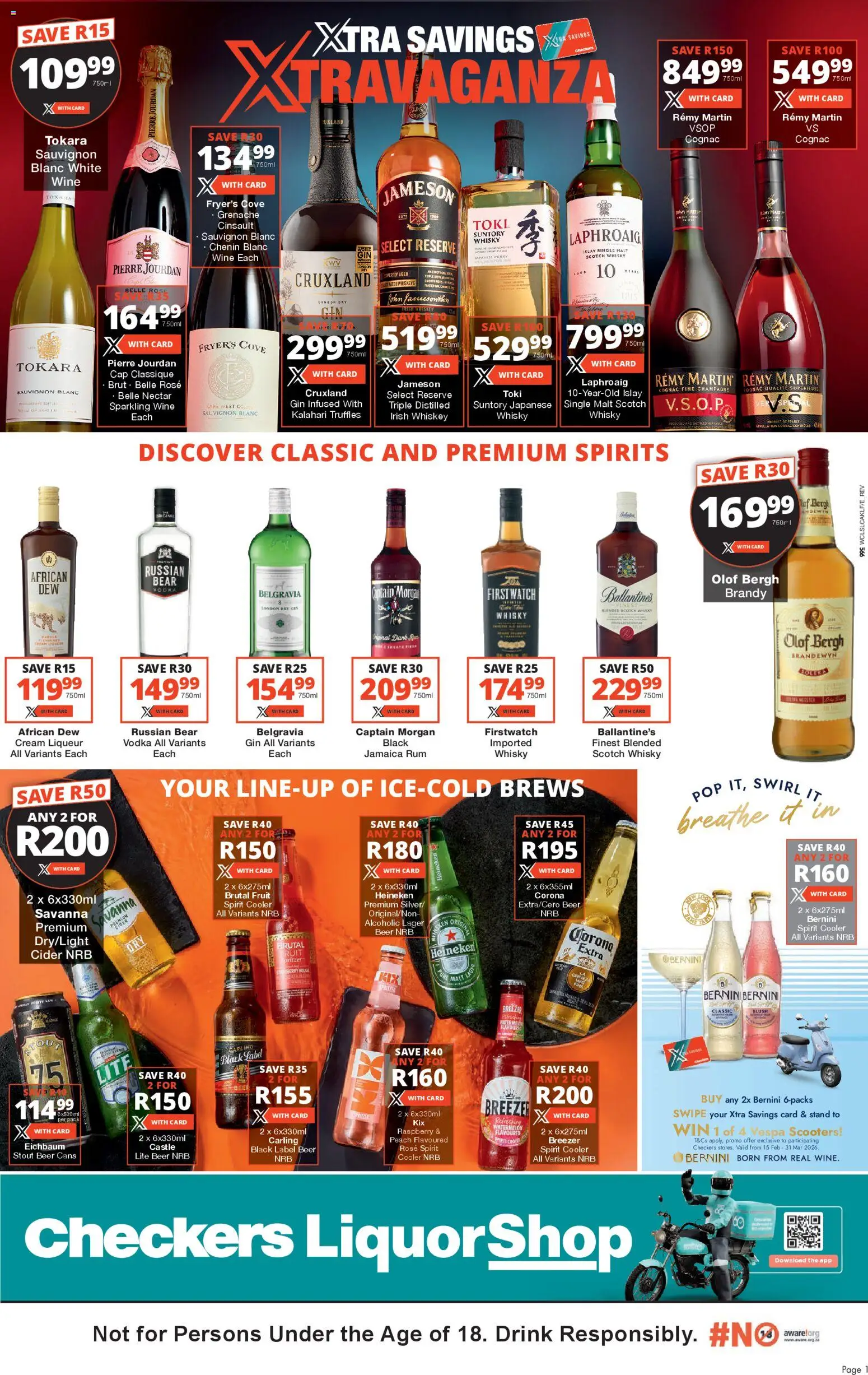 New Checkers catalogue – valid from 24.02.2026 | Page: 1 | Products: Cap, Rum, Cream, Ensalada de quino