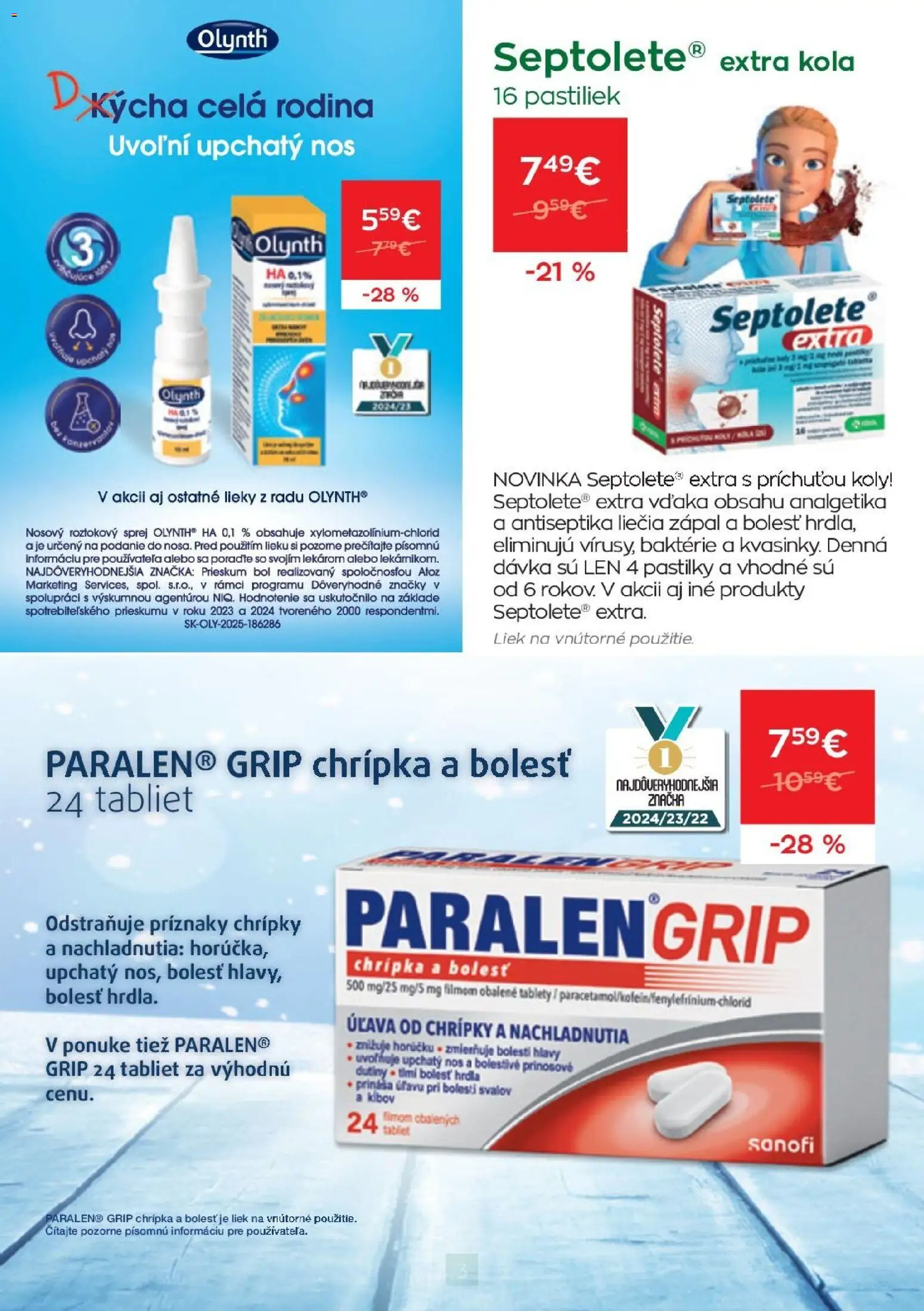 Nové Schneider lekáreň akcie – leták je platný od 01.11.2025 | Strana: 3 | Produkty: Tablet