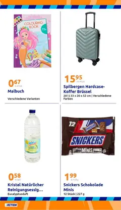 Action Prospekt ab 28.01.2026 gültig | Seite: 20 | Produkte: Schokolade, Snickers, Koffer