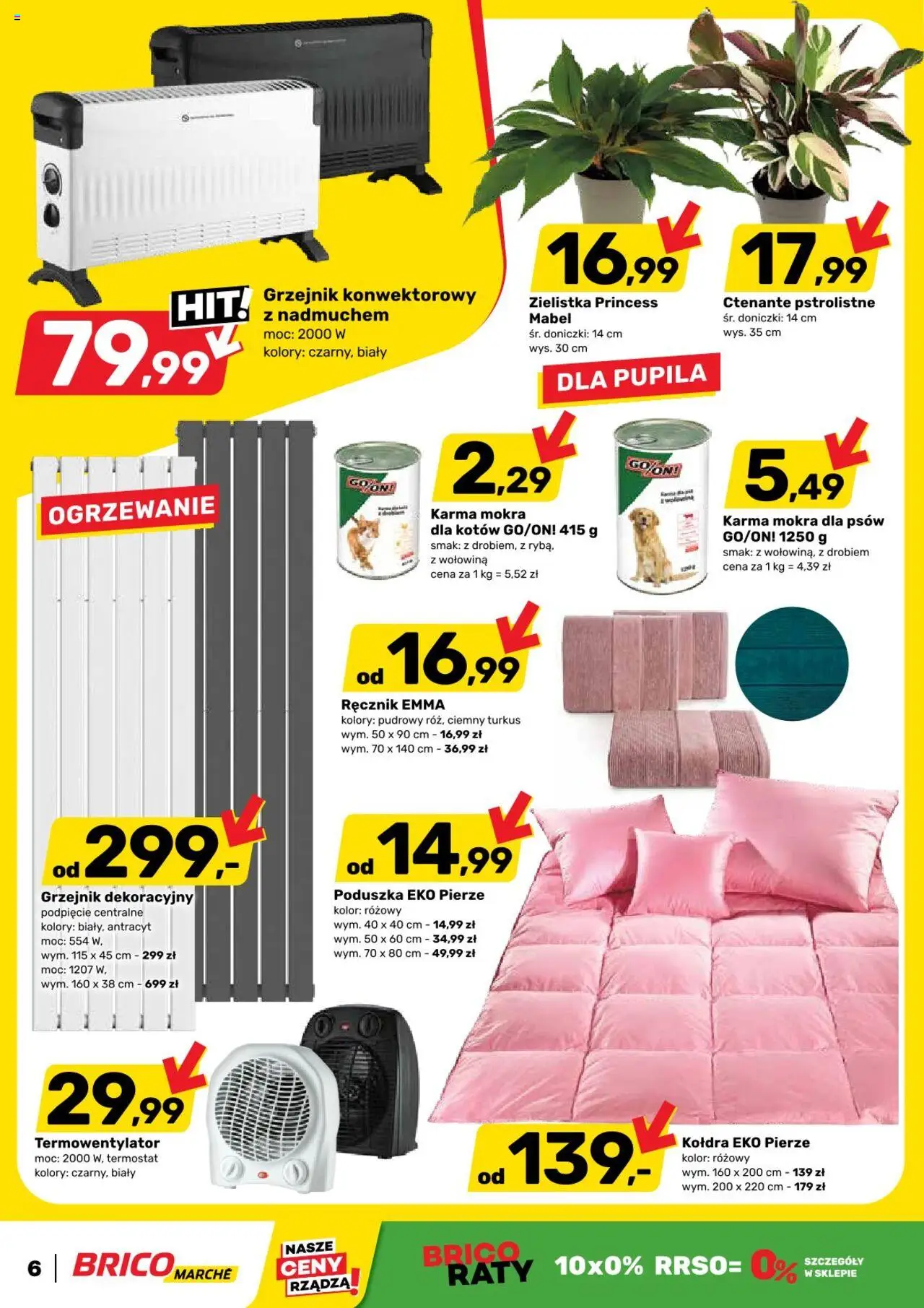 Brico Marché Gazetka od 27.08.2025 | Strona: 8 | Produkty: Poduszka, Doniczki, Wołowina, Kołdra