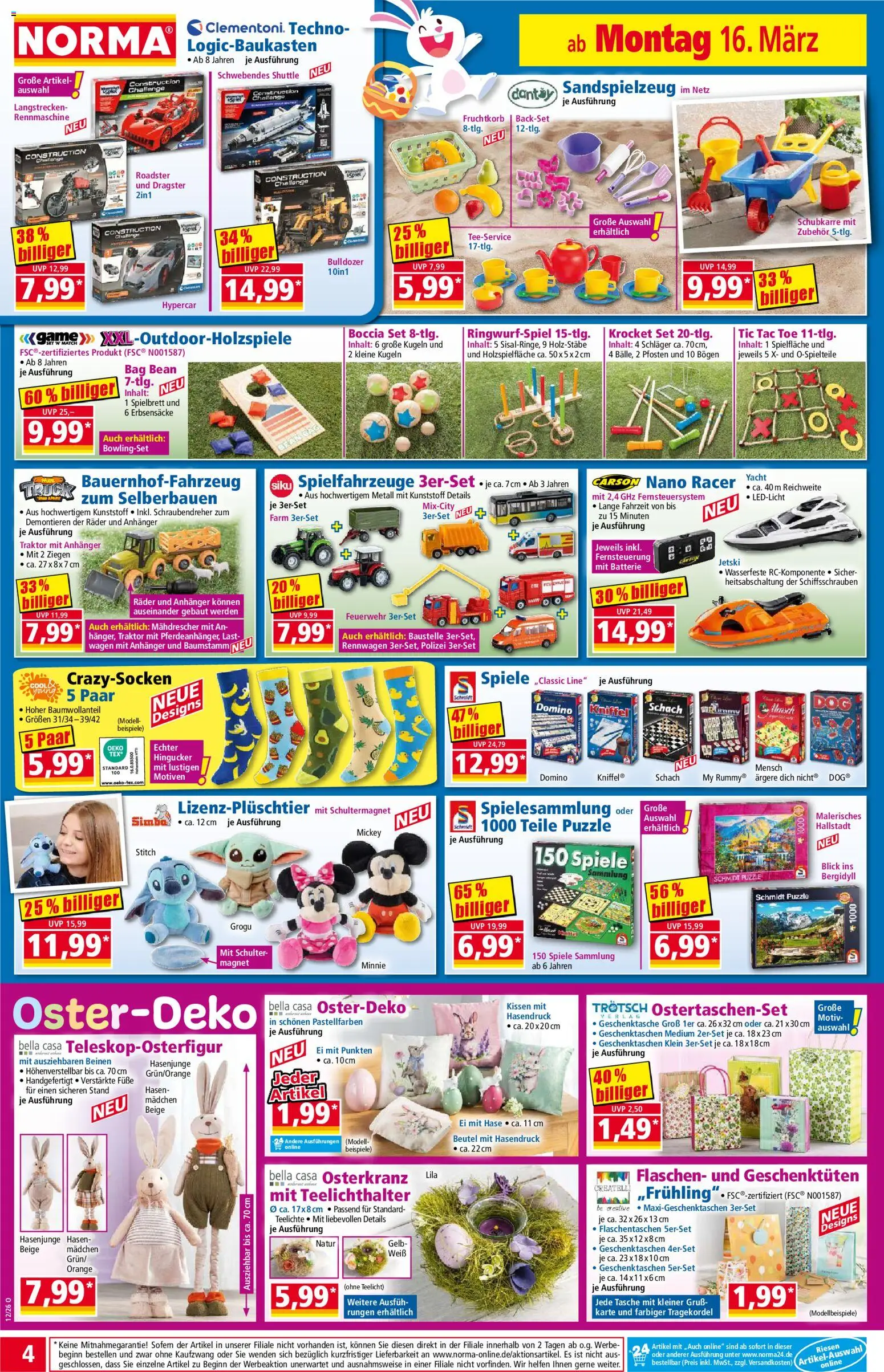 Norma Prospekt 	 – gültig ab 16.03.2026 | Seite: 4 | Produkte: Tasche, Kissen, Batterie