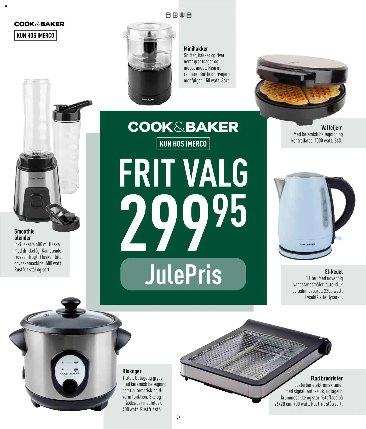 Imerco tilbudsavis – gyldig fra 07.11.2025 | Side: 76 | Produkter: Rivejern, Brødrister, Smoothie