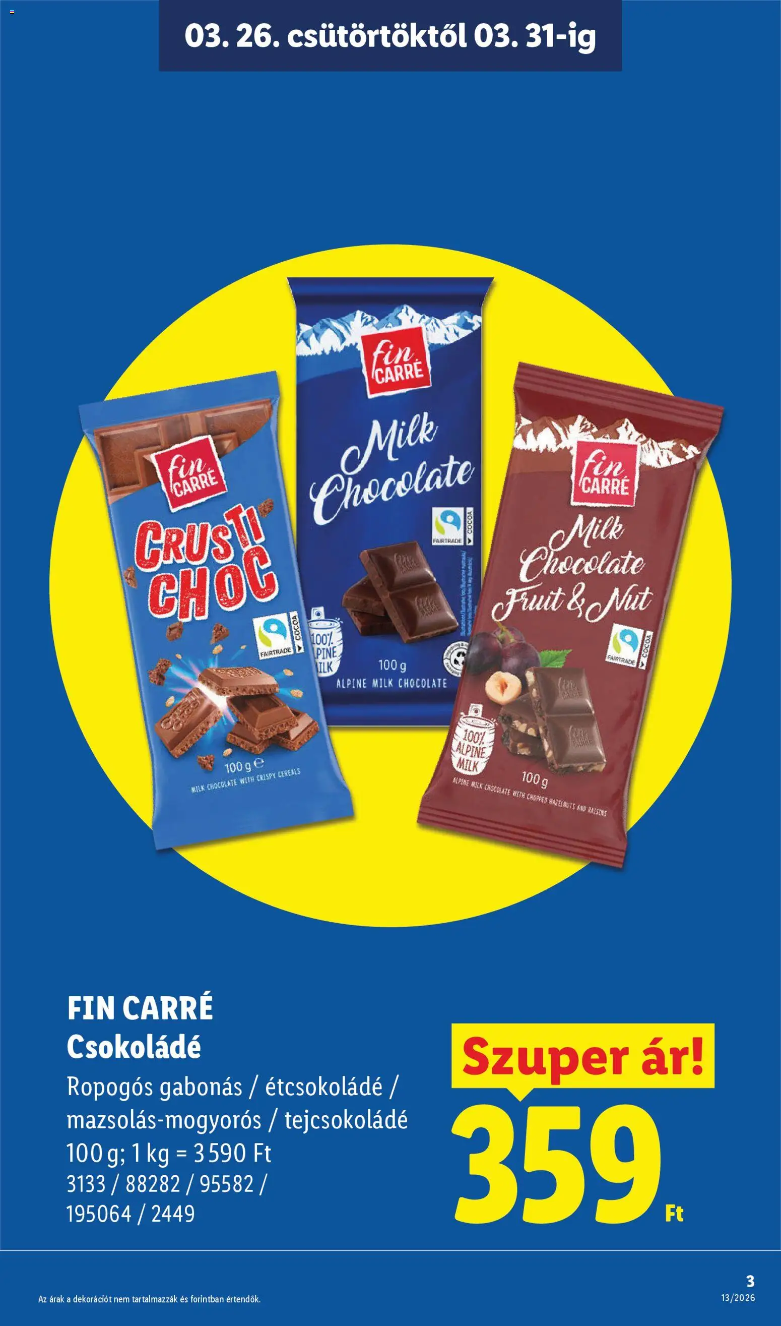 Lidl akciós ujság - amely érvényes a következő dátumtól: 26.03.2026 | Oldal: 3