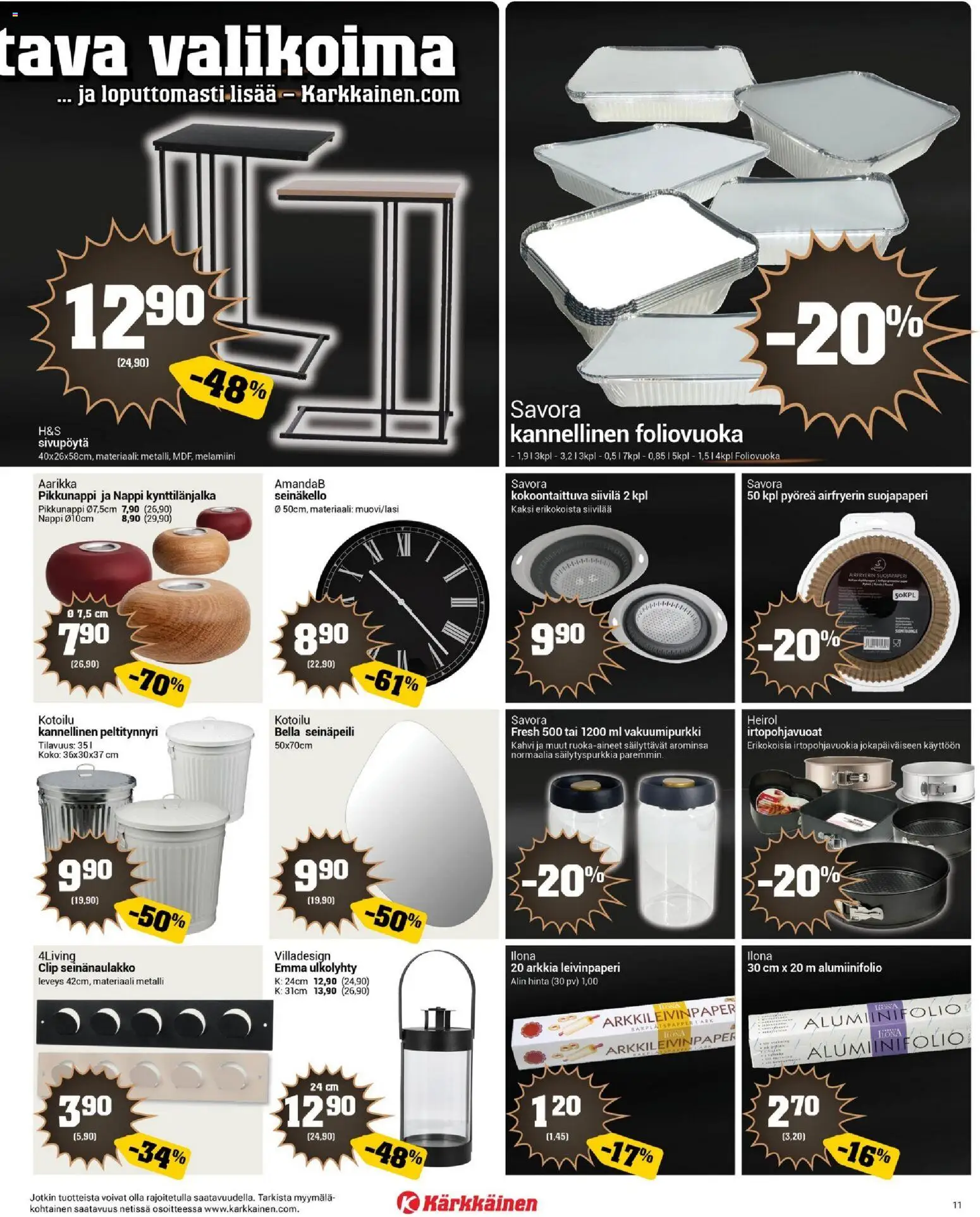 Kärkkäinen - Black Friday – voimassa 19.11.2025 alkaen | Sivu: 11 | Tuotteet: Leivinpaperi, Kahvi