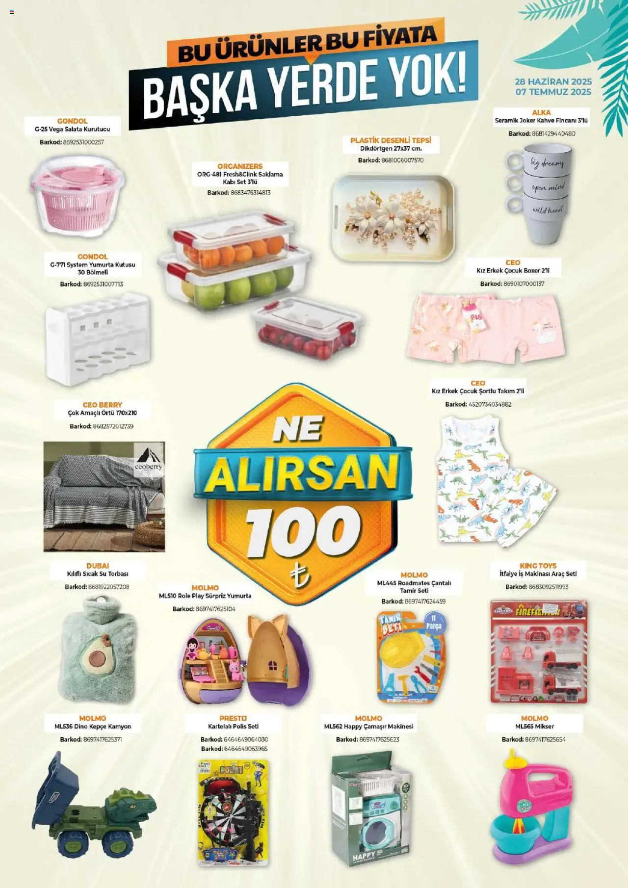 Çağrı Market Katalog - 28.06.2025 tarihinden itibaren geçerlidir | Sayfa: 15 | Ürünler: Mikser, Salata, Su, Kurutucu
