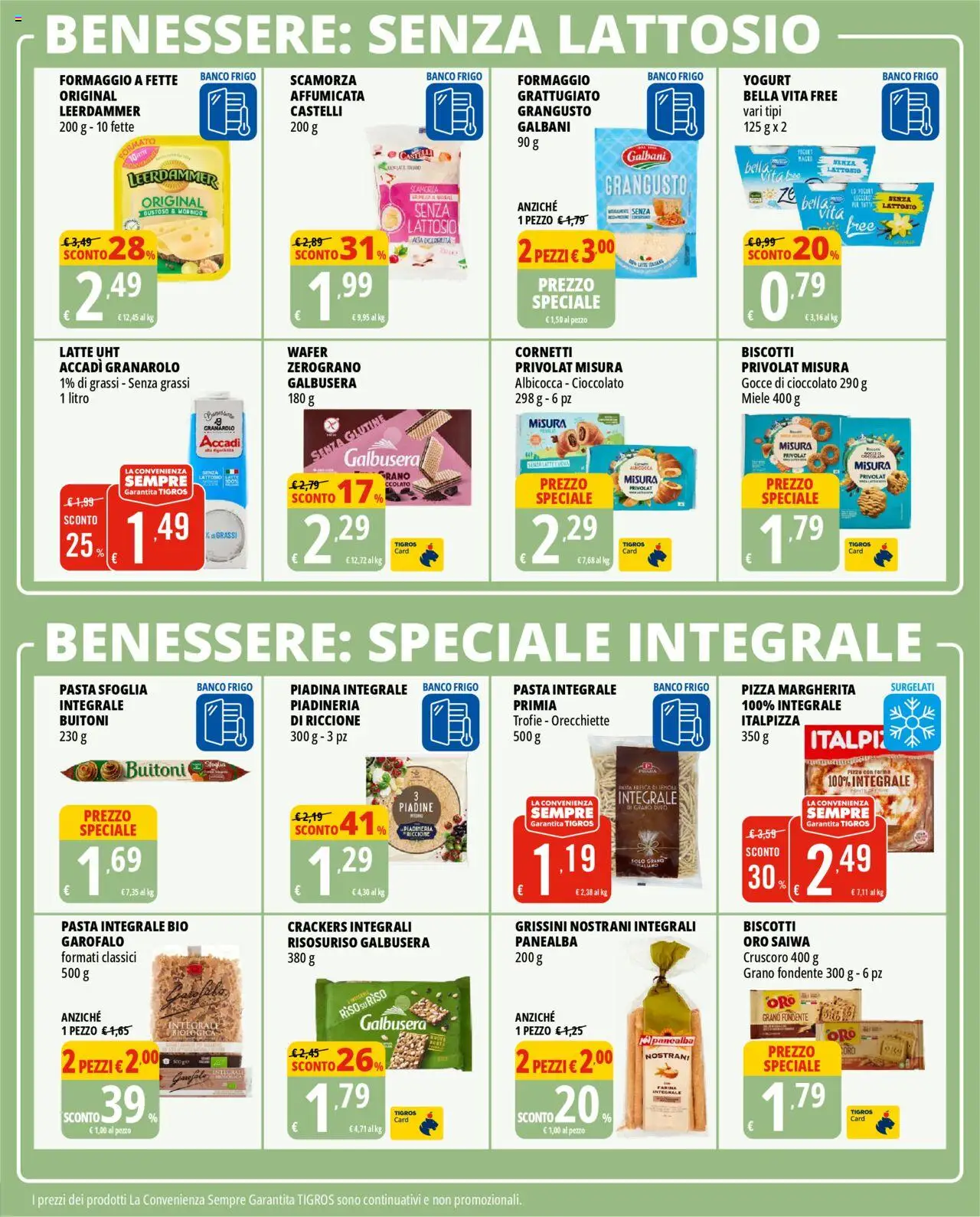 Volantino Tigros del 19.08.2025 | Pagina: 9 | Prodotti: Cioccolato, Farina, Crackers, Orecchiette