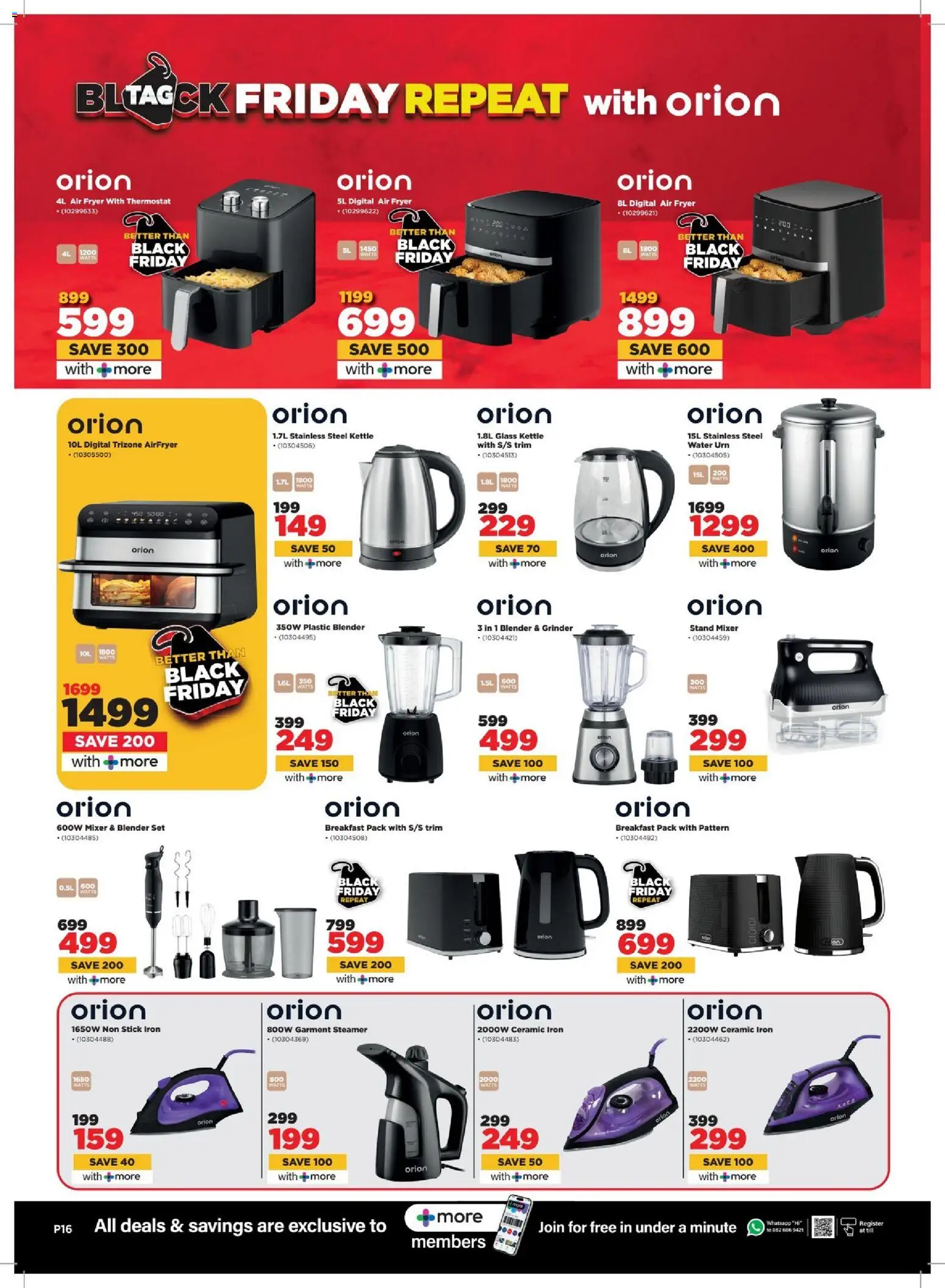 New HiFi Corp catalogue – valid from 04.03.2026 | Page: 16 | Products: Grinder, Fryer, Blender, Water