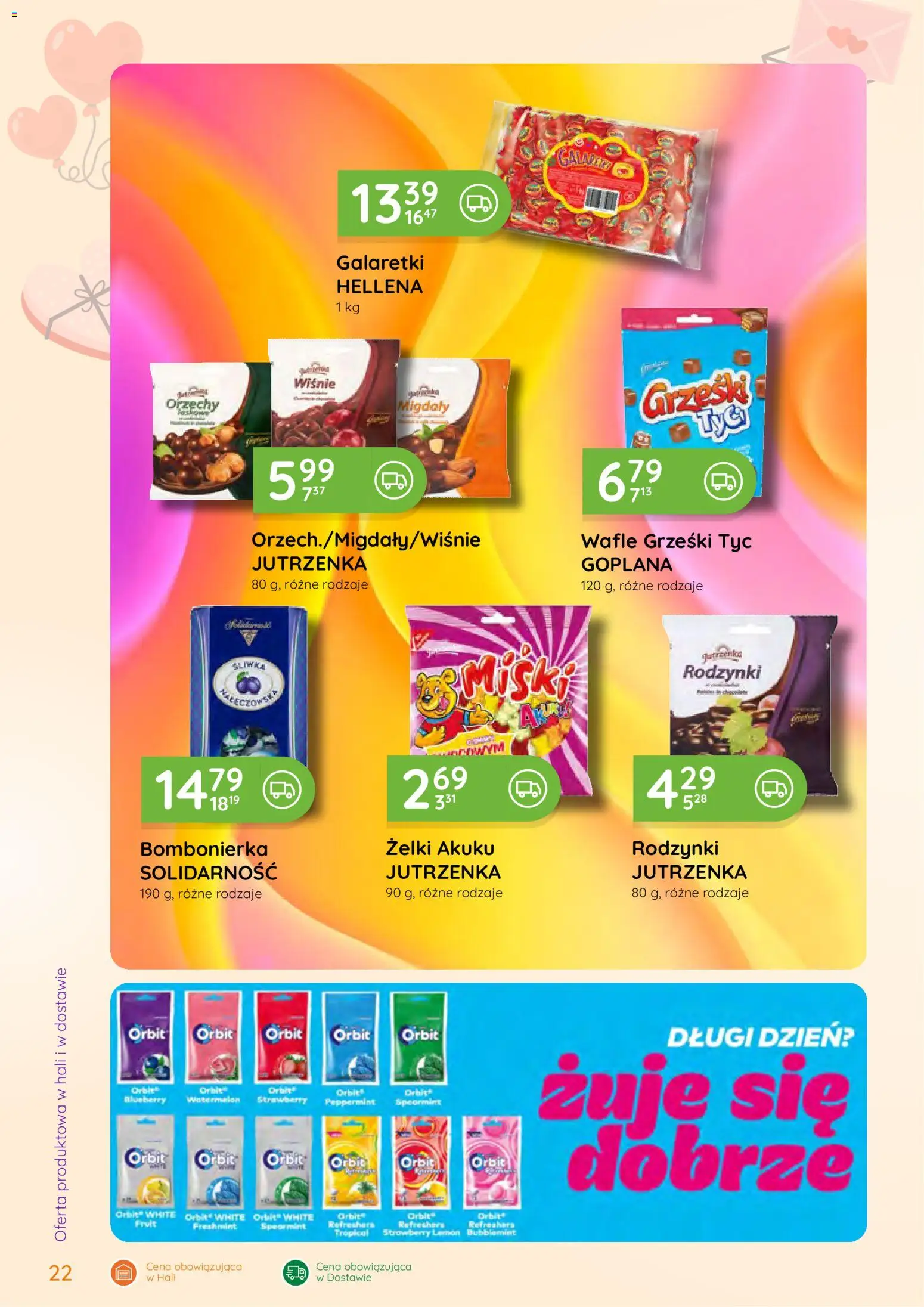 Eurocash Gazetka - Oferta Produktowa od 09.02.2026 | Strona: 22 | Produkty: Galaretki, Wafle, Wiśnie, Rodzynki