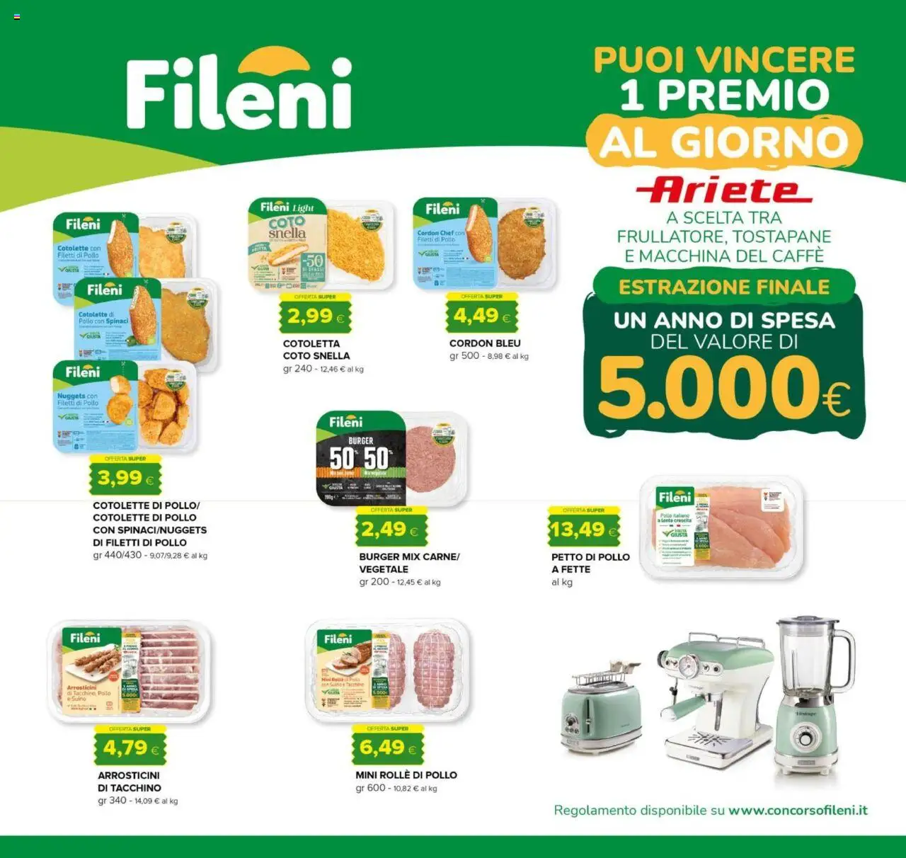 Volantino Tigre del 09.10.2025 | Pagina: 3 | Prodotti: Petto di Pollo, Caffè, Tacchino, Tostapane