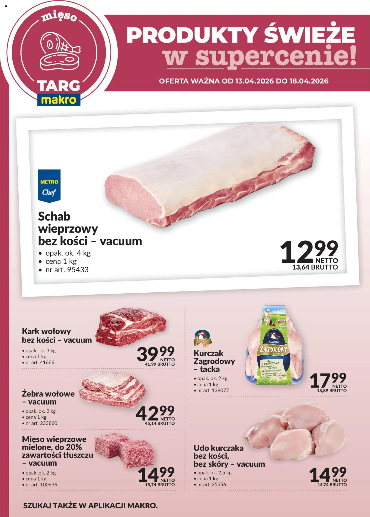 Makro gazetka - Produkty świeże w supercenie od 13.04.2026 | Strona: 1