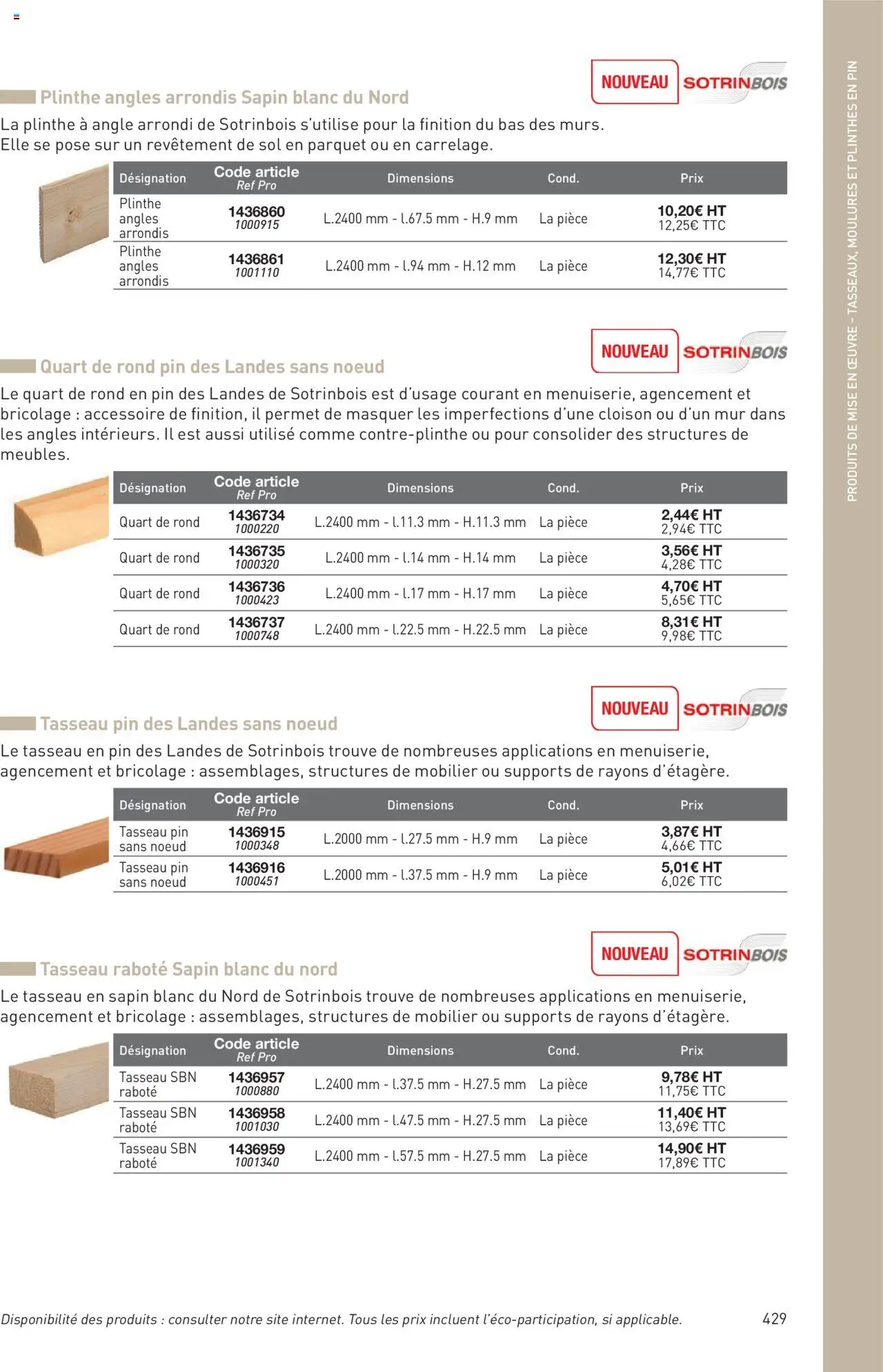  | Page: 429 | Produits: Plinthe, Parquet