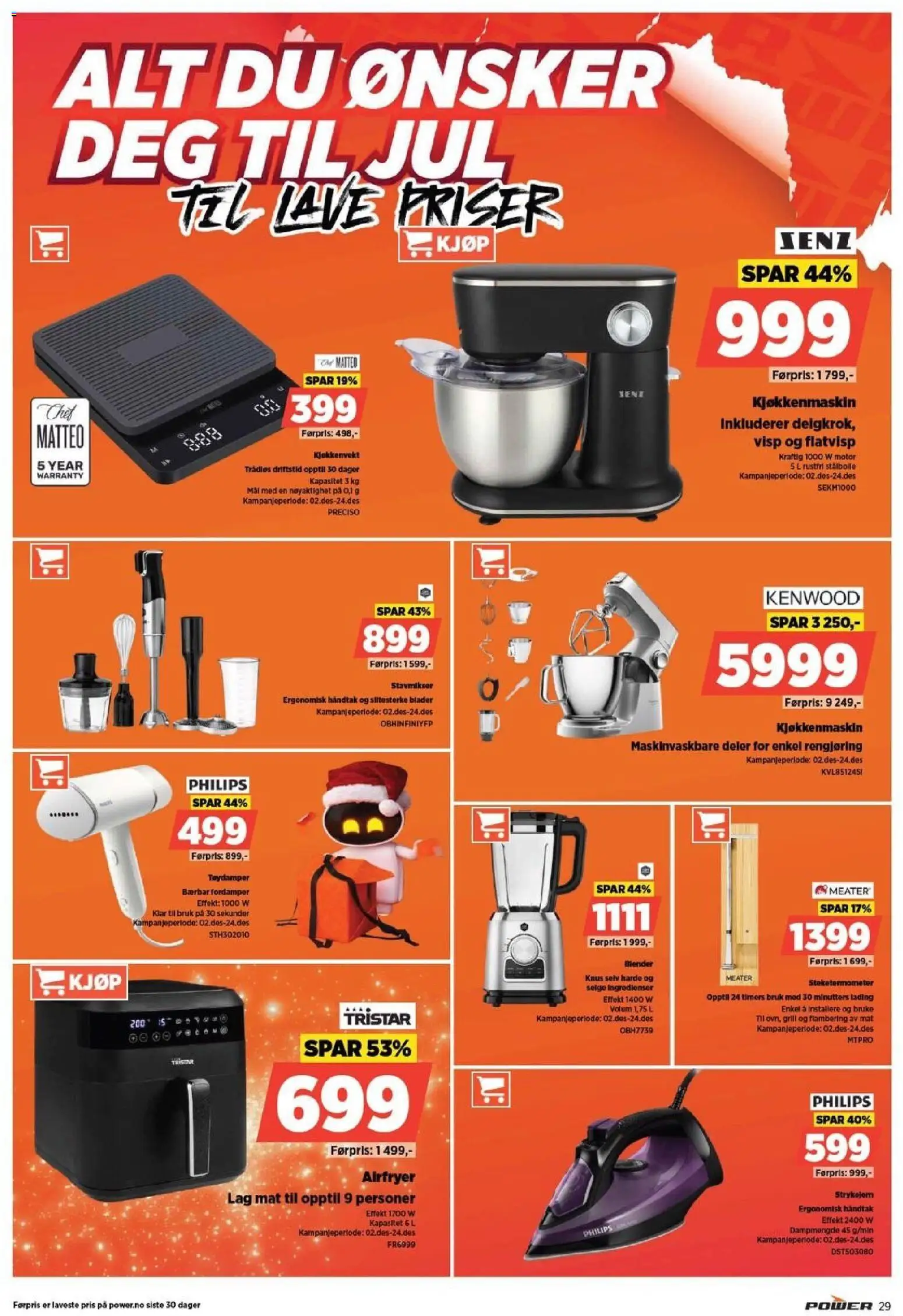 {H1} | Side: 29 | Produkter: Stavmikser, Visp, Airfryer, Håndtak