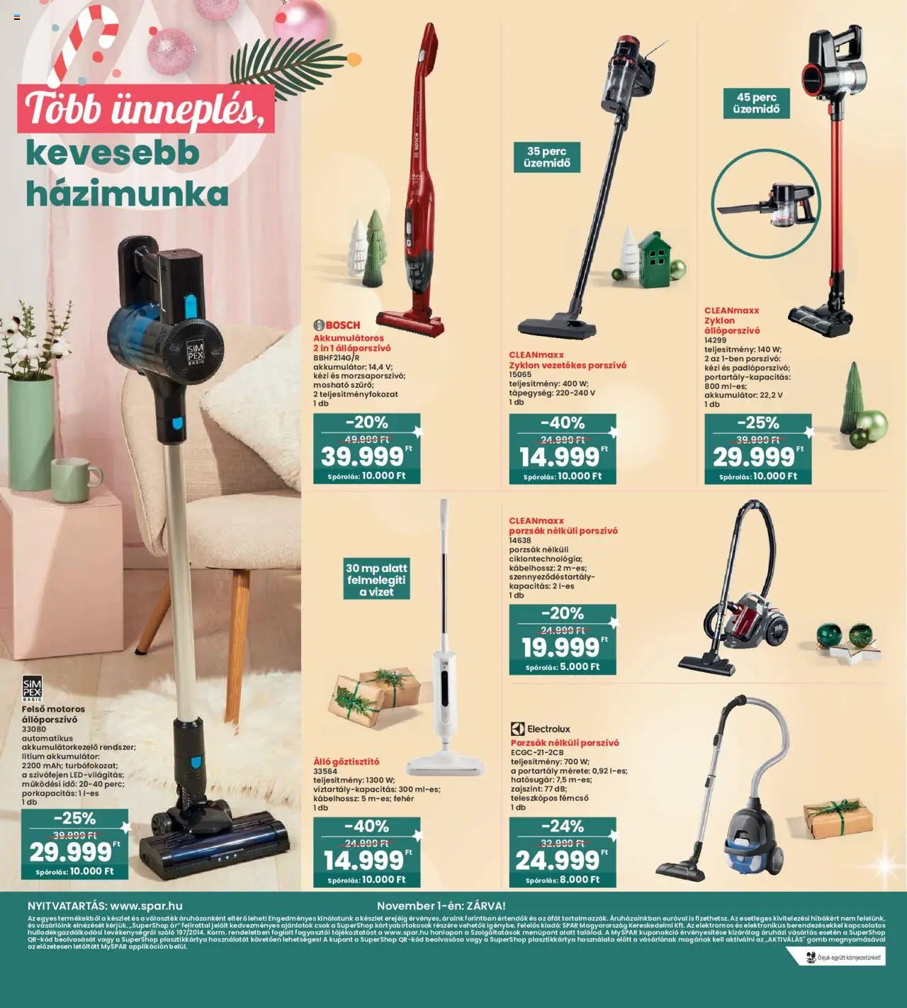Interspar akciós ujság - amely érvényes a következő dátumtól: 24.10.2025 | Oldal: 6 | Termékek: Szőlő, Porzsák nélküli porszívó, Porszívó, Akkumulátor