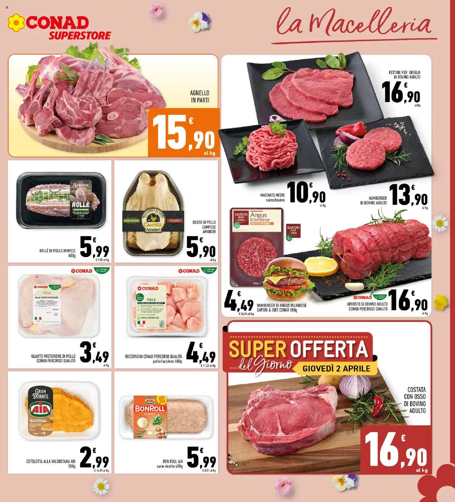 Volantino Conad del 25.03.2026 | Pagina: 11 | Prodotti: Arrosto, Pollo, Griglia, Hamburger