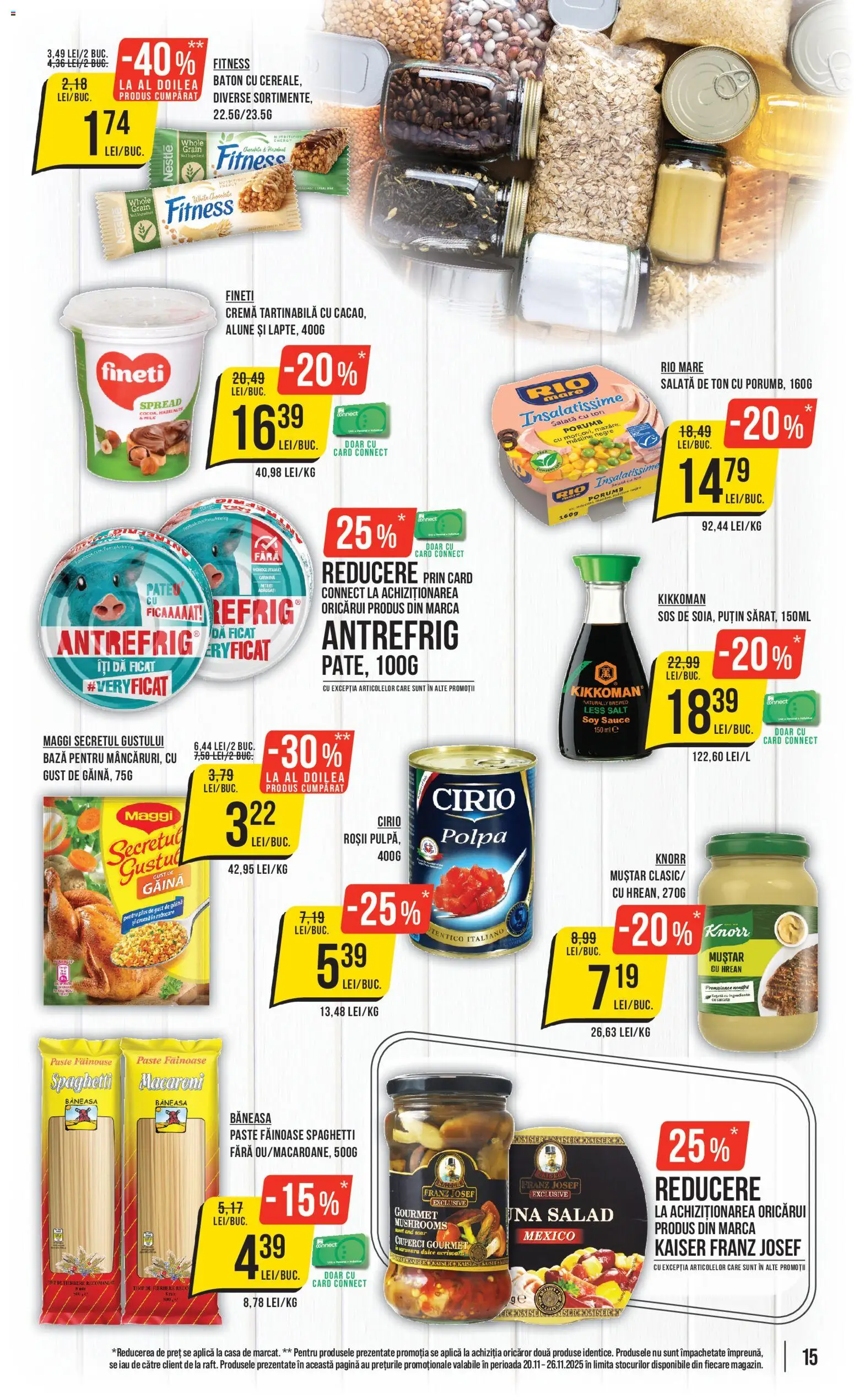 Noul catalog Mega Image – valabil de la 20.11.2025 | Pagină: 15 | Produse: Hijyenik ped, Ciuperci, Alune, Roșii