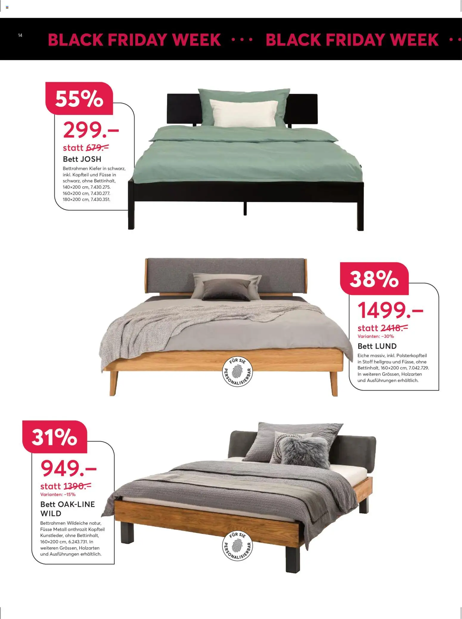 Livique - Black Friday – gültig ab 19.11.2025 | Seite: 14 | Produkte: Bett