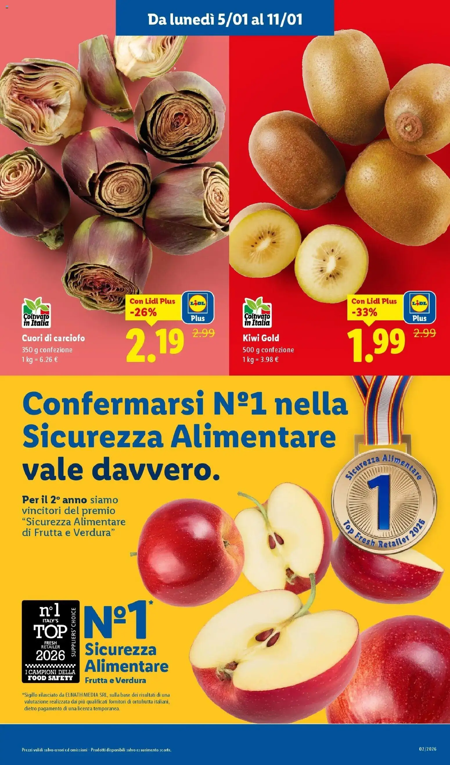 Volantino Lidl del 05.01.2026 | Pagina: 3 | Prodotti: Kiwi, Frutta, Top