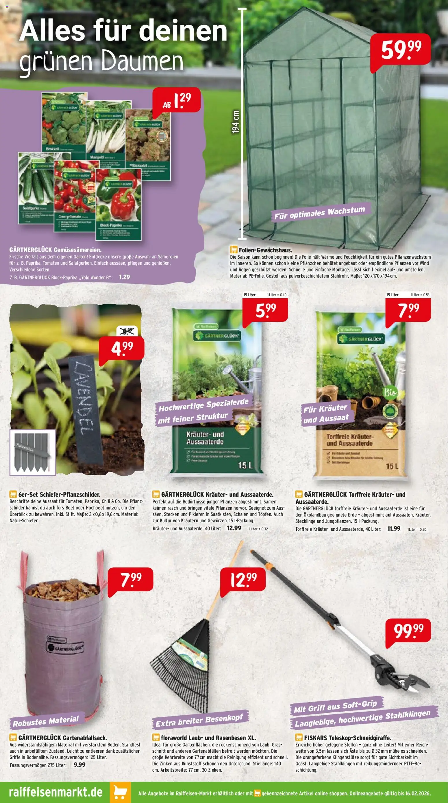Raiffeisen Markt Prospekt 	 – gültig ab 28.01.2026 | Seite: 4 | Produkte: Hochbeet, Tomaten, Chili, Lavendel