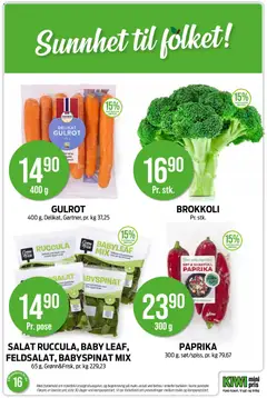 Forhåndsvisning av SALAT RUCCULA, BABY LEAF, FELDSALAT, BABYSPINAT MIX, 65 g, Grønn&Frisk gyldig fra 13.04.2026 | Side: 13