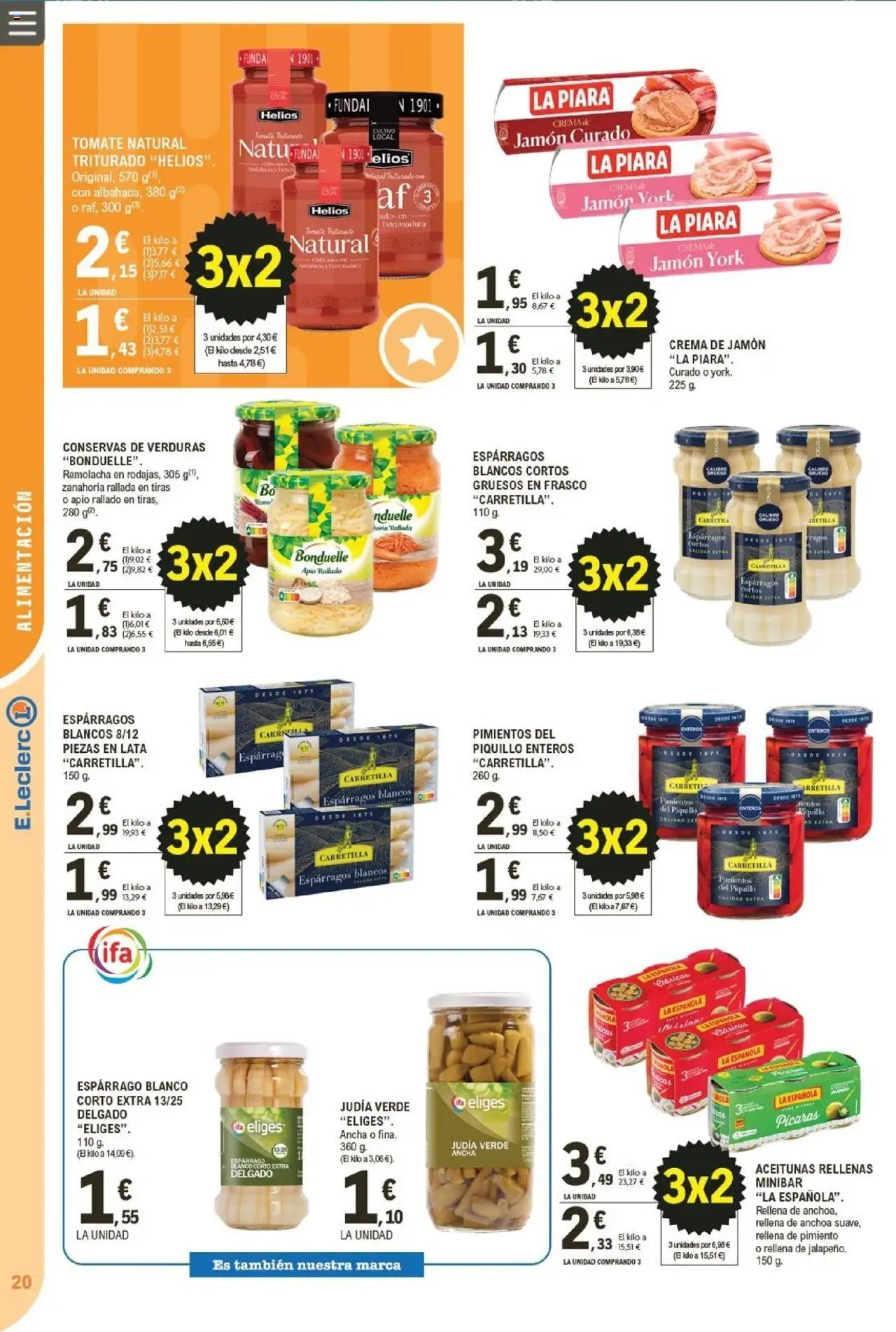 E.Leclerc folleto │ válido desde el 22.10.2025 | Página: 20 | Productos: Νερό καρύδας, Κάδος απορρυμάτων, Funda, Anchoa