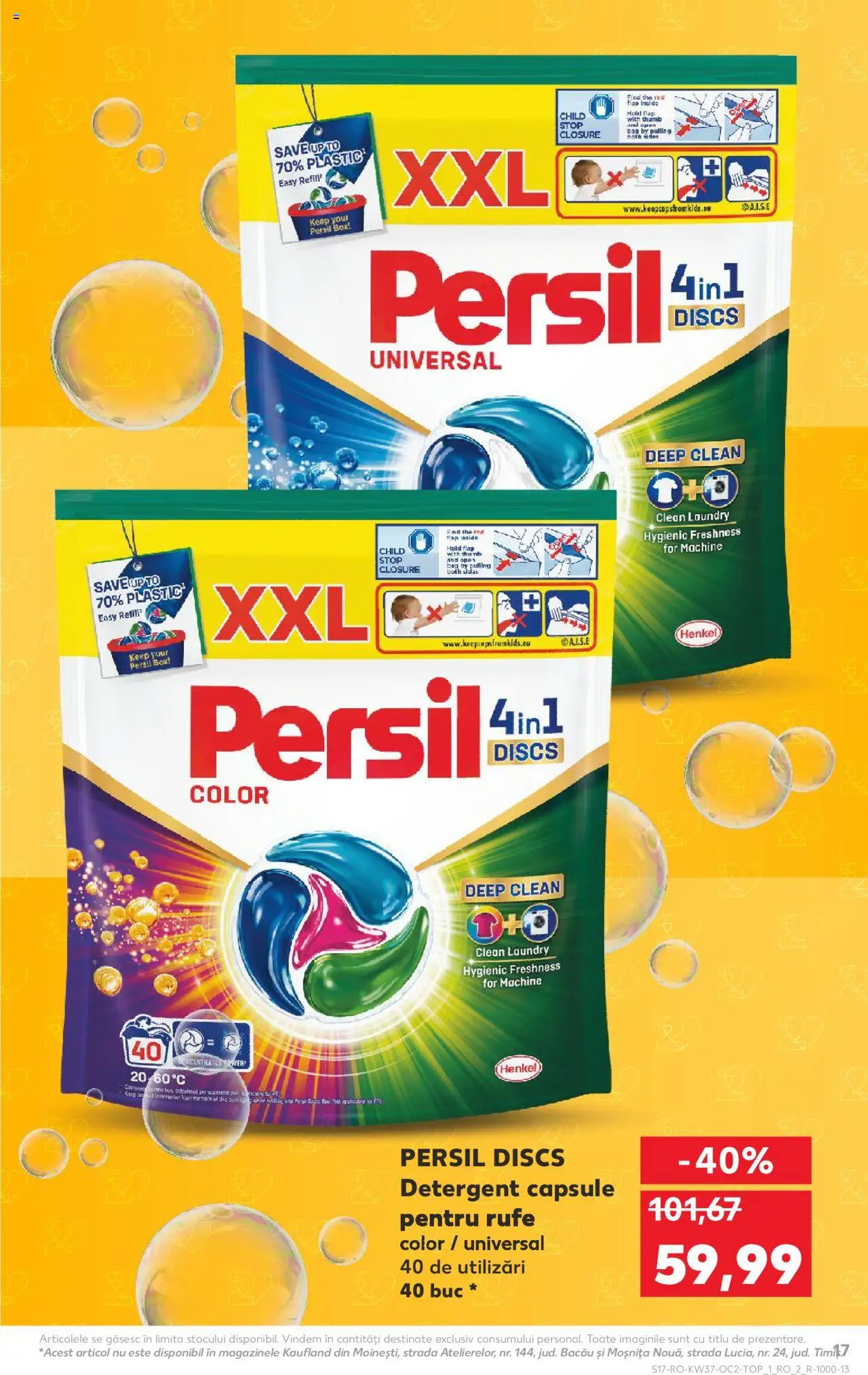 Kaufland RO akciós ujság - amely érvényes a következő dátumtól: 10.09.2025 | Oldal: 17 | Termékek: Persil