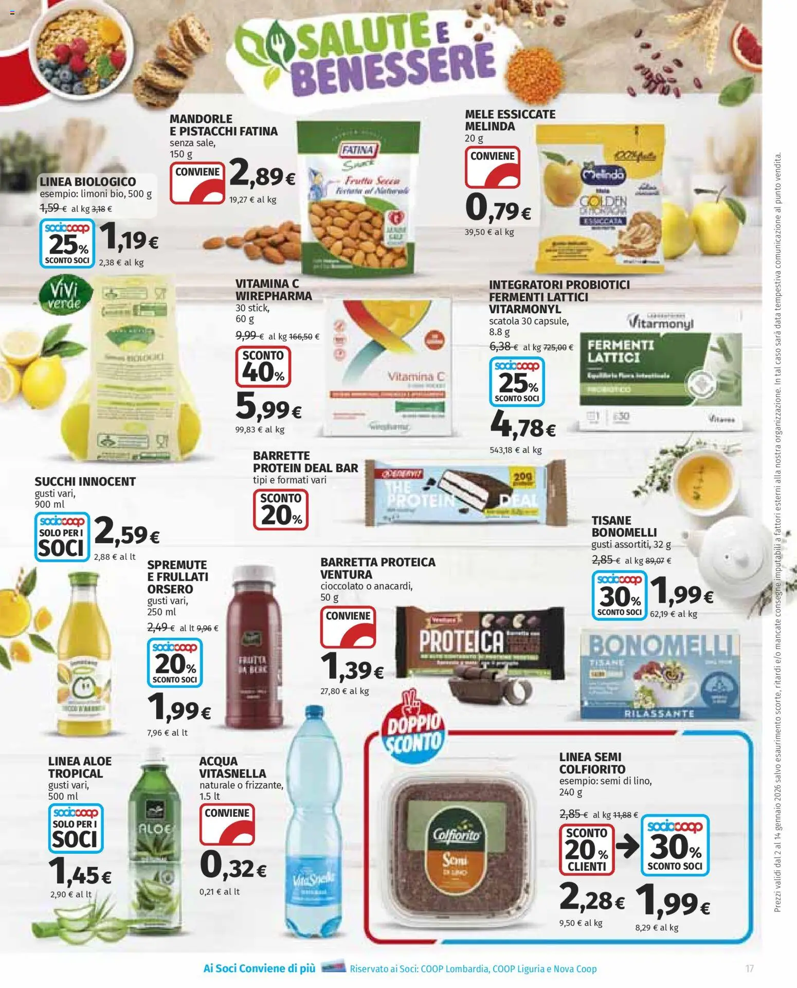 Volantino Ipercoop del 02.01.2026 | Pagina: 17 | Prodotti: Cioccolato, Mele, Mandorle, Scatola