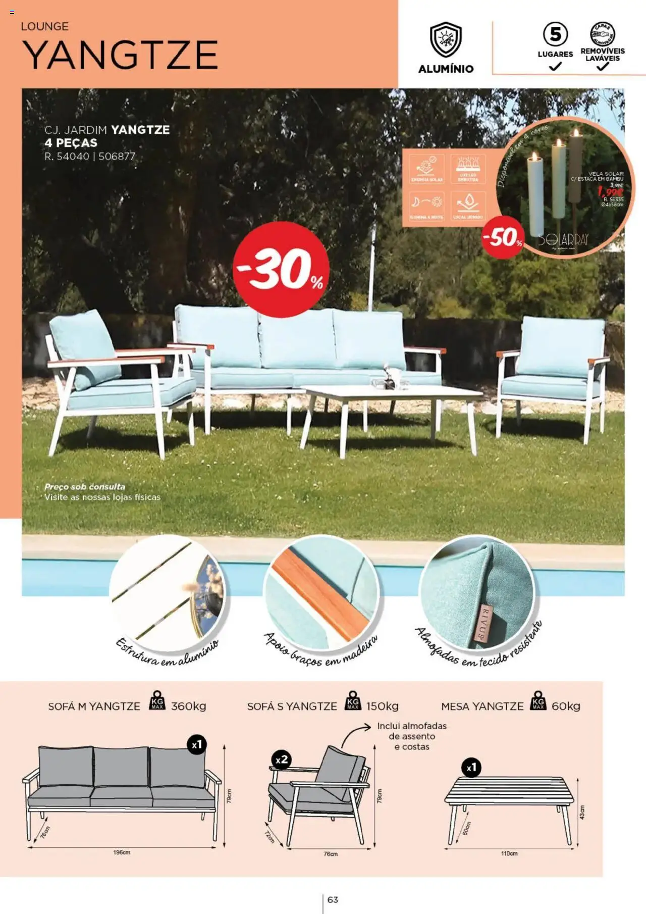 Espaço Casa - Catálogo  Ec Ar Livre  2025 │ válido de 04.03.2025 | Página: 63 | Produtos: Sofá, Mesa