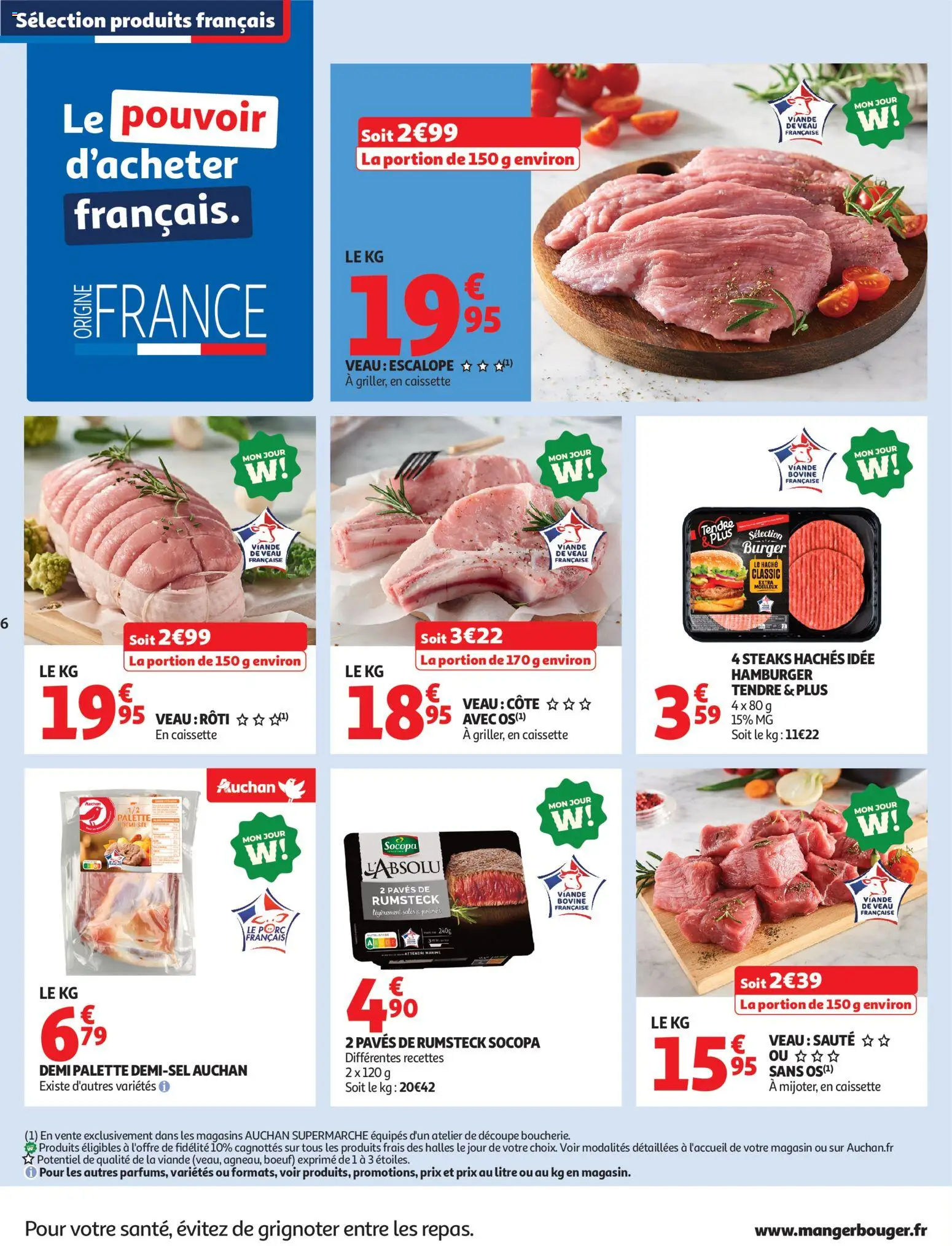 {H1} | Page: 6 | Produits: Veau roti, Porc, Rumsteck, Viande bovine