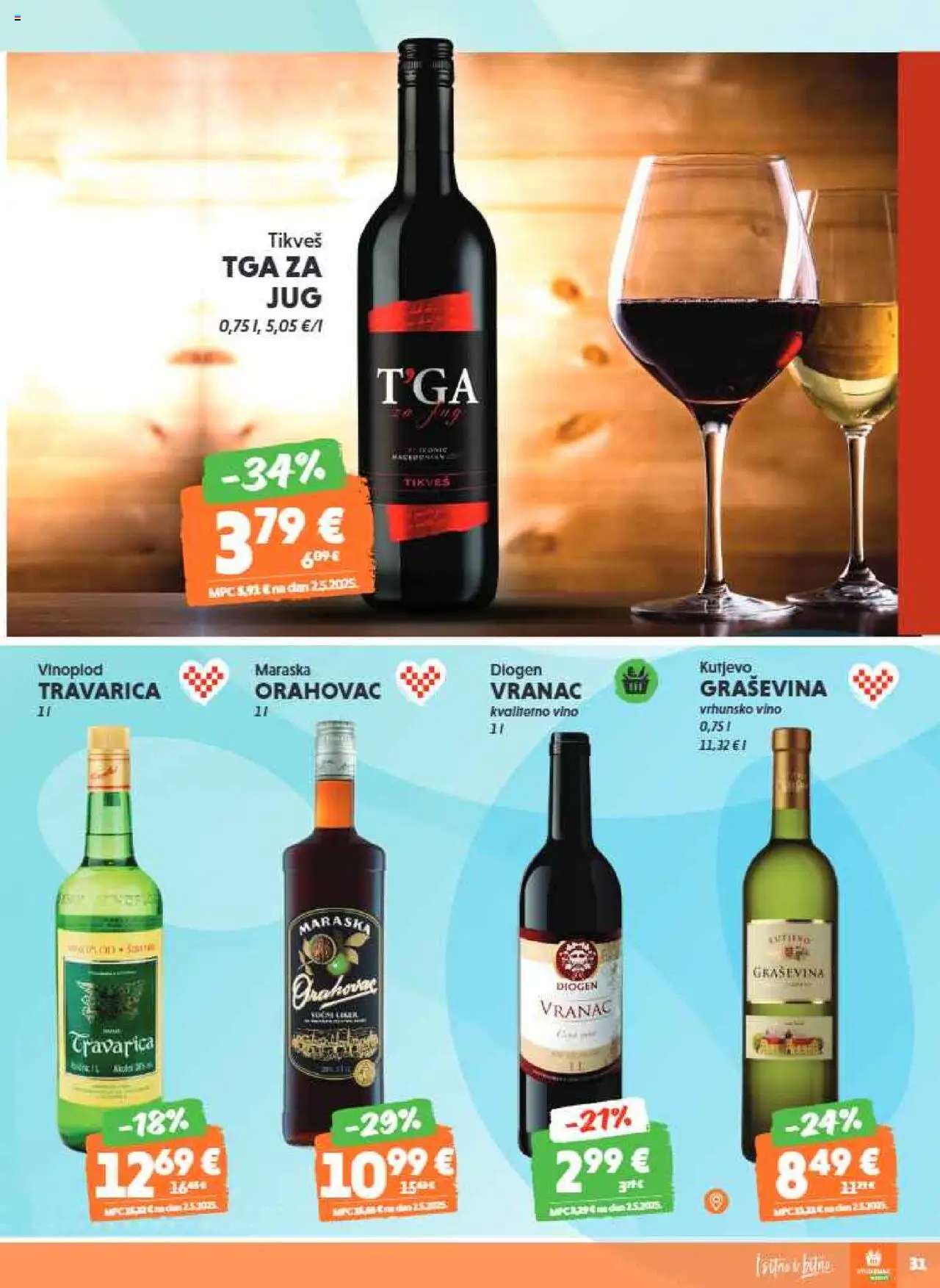 Studenac katalog | vrijedi od 22.10.2025 | Stranica: 31 | Proizvodi: Travarica, Vino