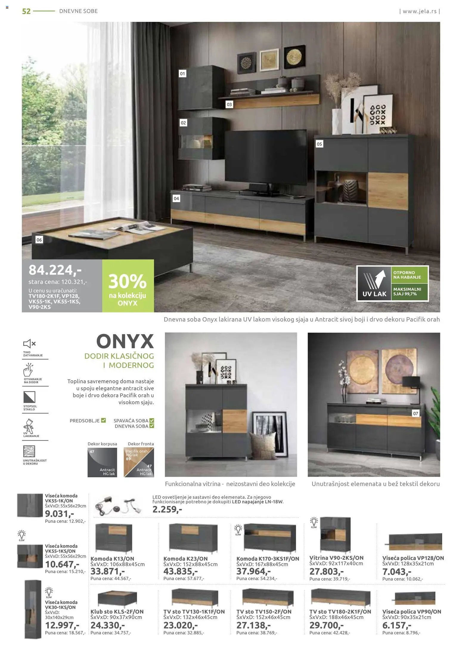 Jela katalog - važi od 06.04.2026 | Strana: 52 | Proizvode: Komoda, Polica, Sto, Orah