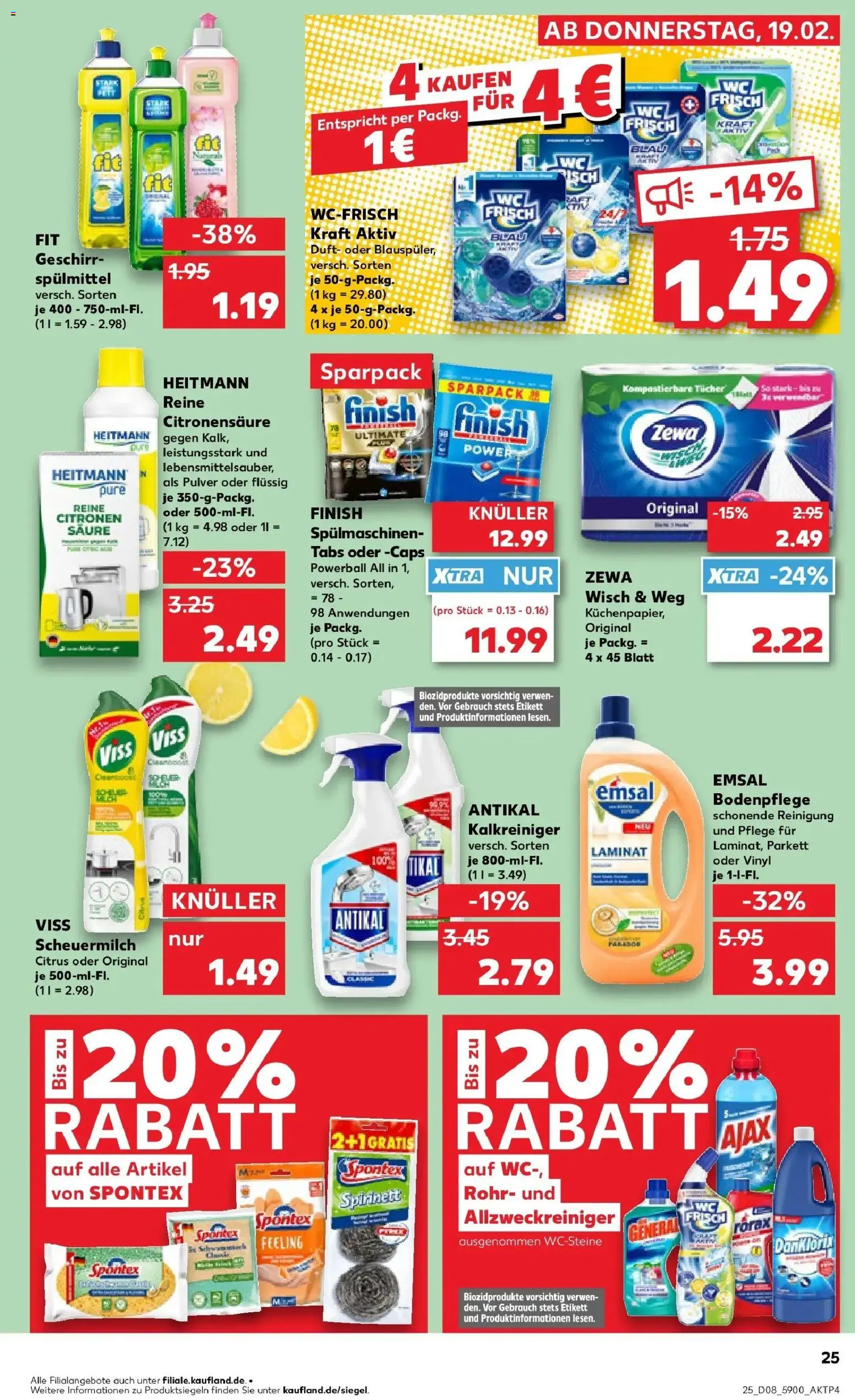 Kaufland prospekt Blankenfelde-Mahlow	 – gültig ab 22.02.2026 | Seite: 25 | Produkte: Duft, Zewa, Finish