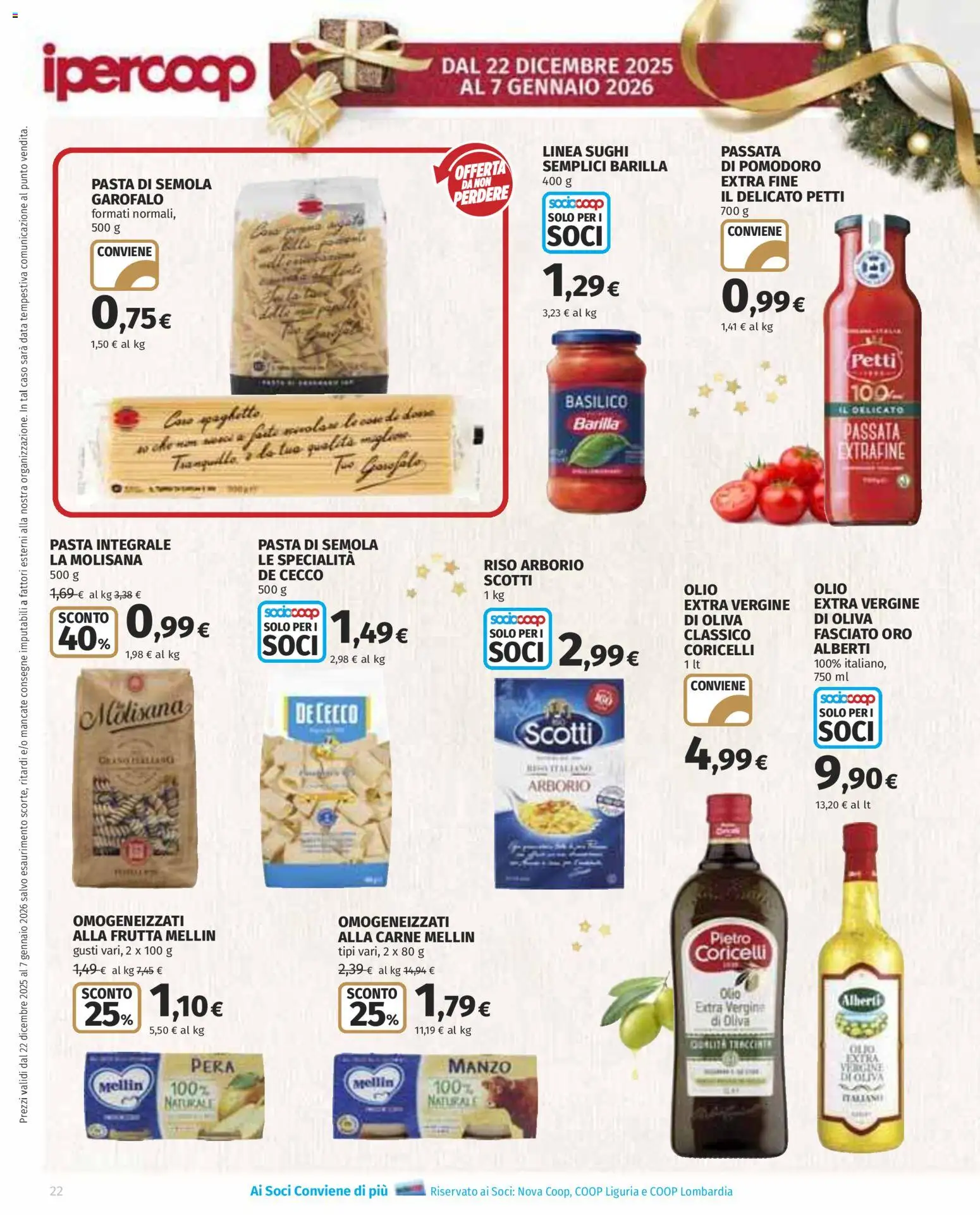 Volantino Ipercoop del 22.12.2025 | Pagina: 22 | Prodotti: Riso, Manzo, Frutta, Basilico