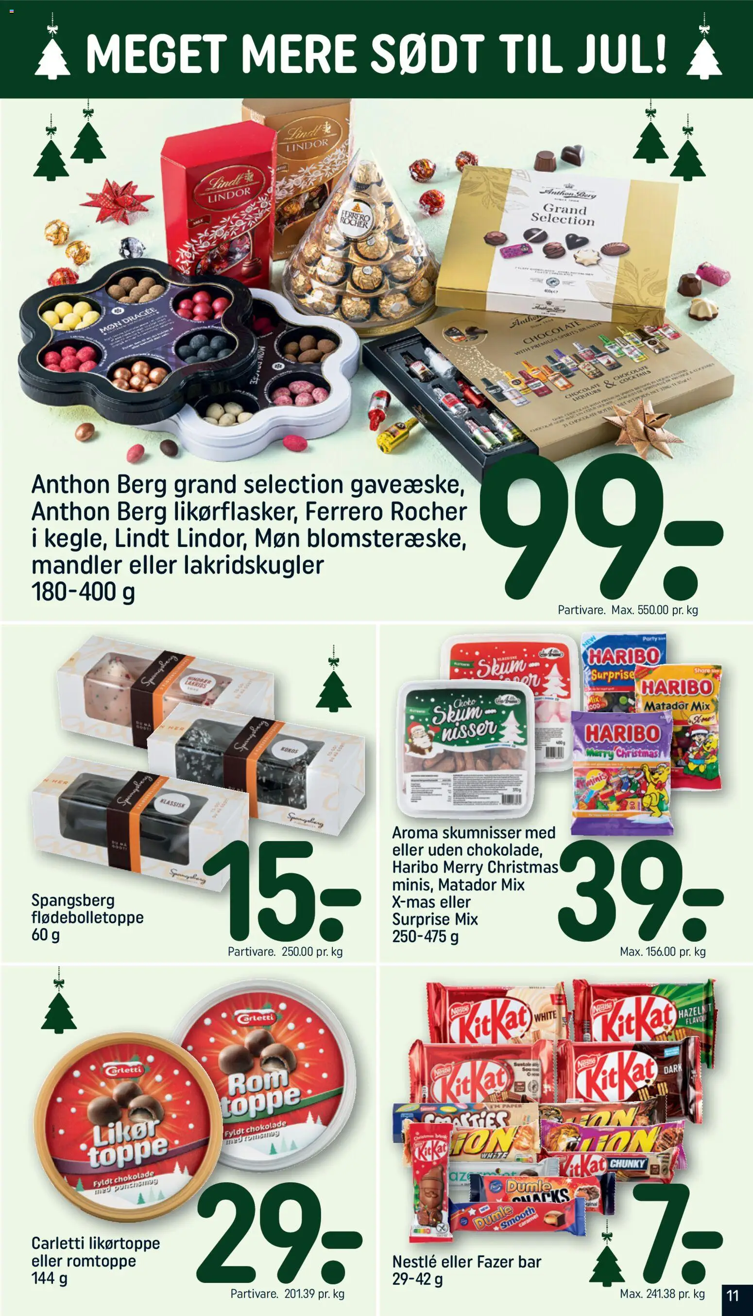 Rema 1000 tilbudsavis – gyldig fra 22.11.2025 | Side: 11 | Produkter: Chokolade, Mandler, Toppe