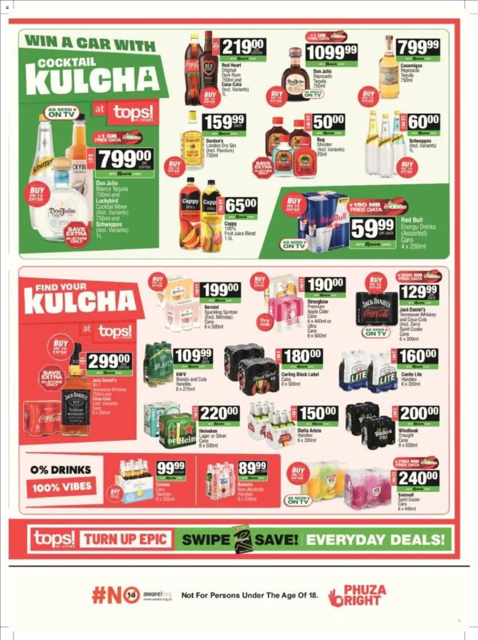 New KWIKSPAR catalogue – valid from 22.04.2026 | Page: 7 | Products: TV, Cooler, Gin, Whiskey