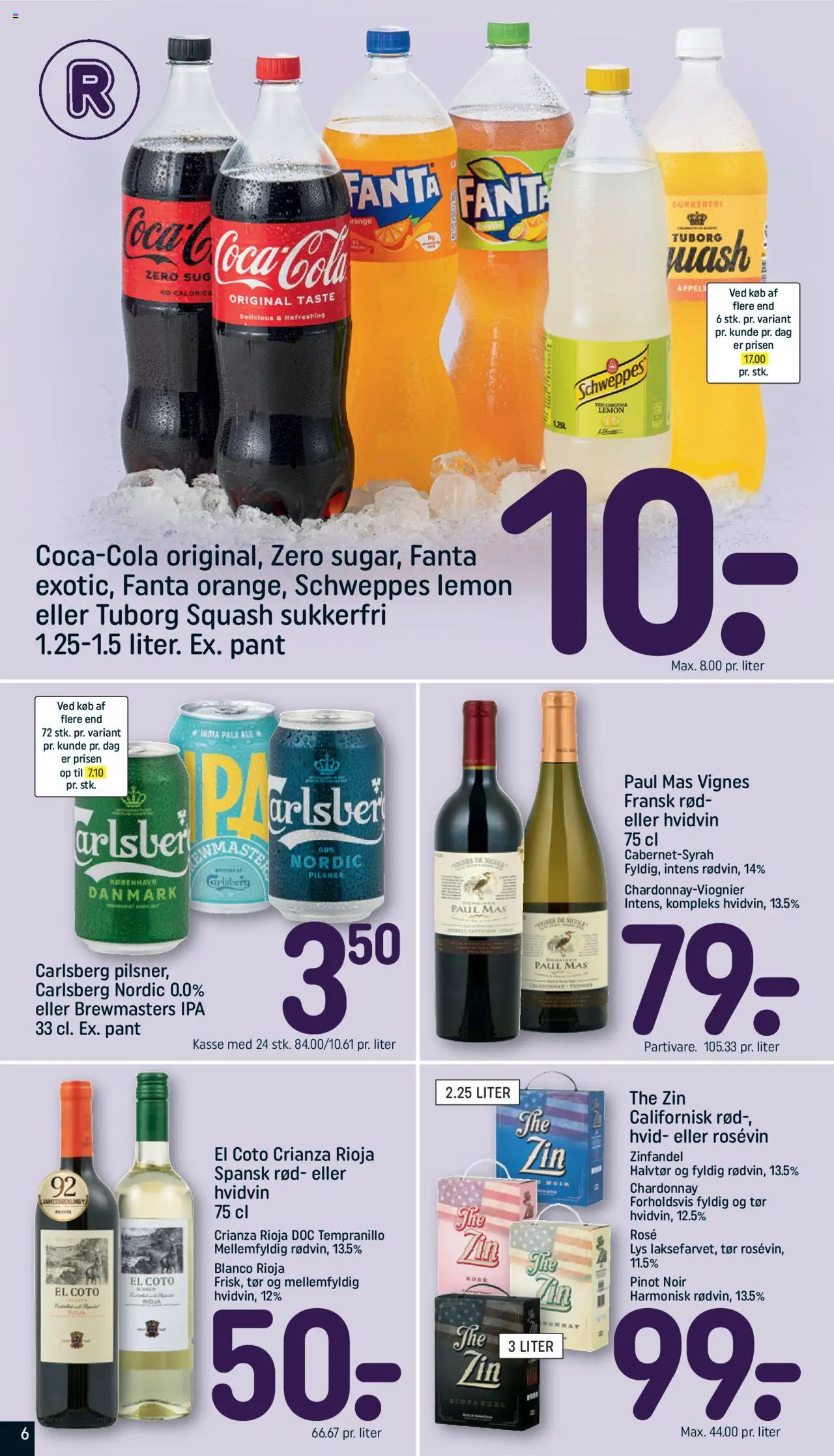 Rema 1000 Tilbudsavis gyldig fra 24.08.2025 | Side: 6 | Produkter: Squash, Fanta, Tuborg Squash