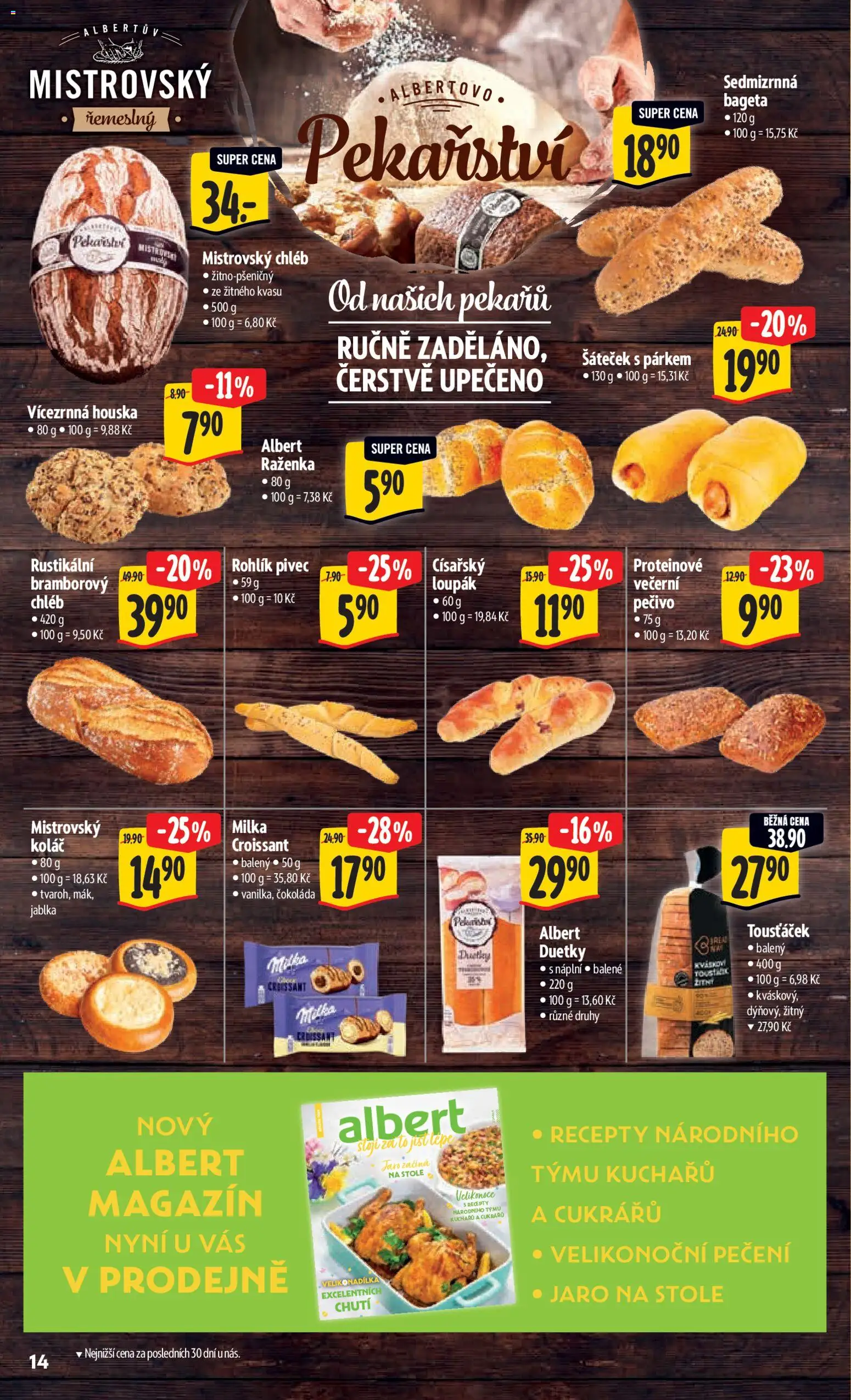Albert leták - Hypermarket od 11.03.2026 | Strana: 22 | Produkty: Chléb, Čokoláda, Milka, Jablka
