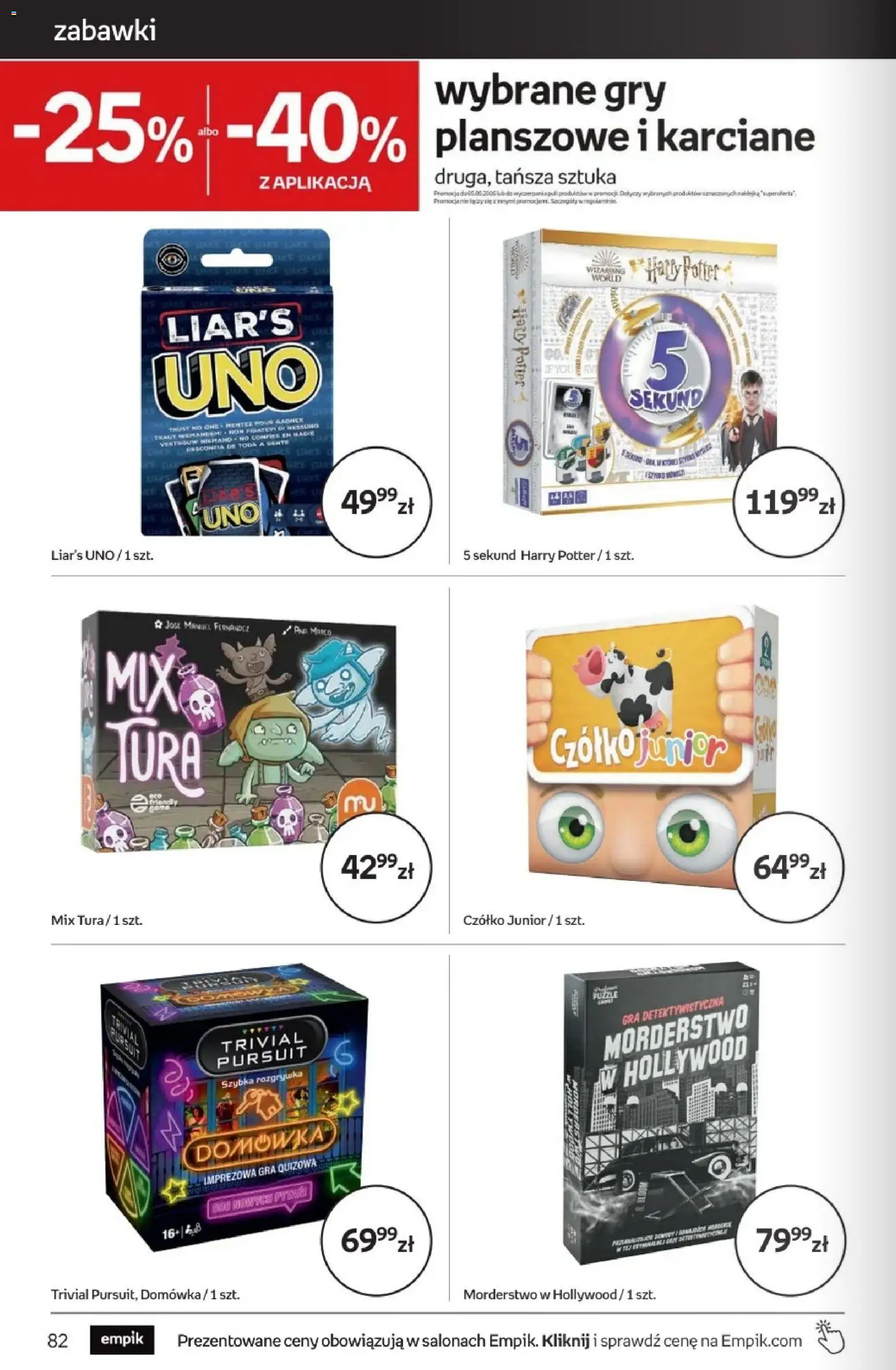 Empik promocje - Tom kultury Zabawki od 22.04.2026 | Strona: 8 | Produkty: Gra, Gry