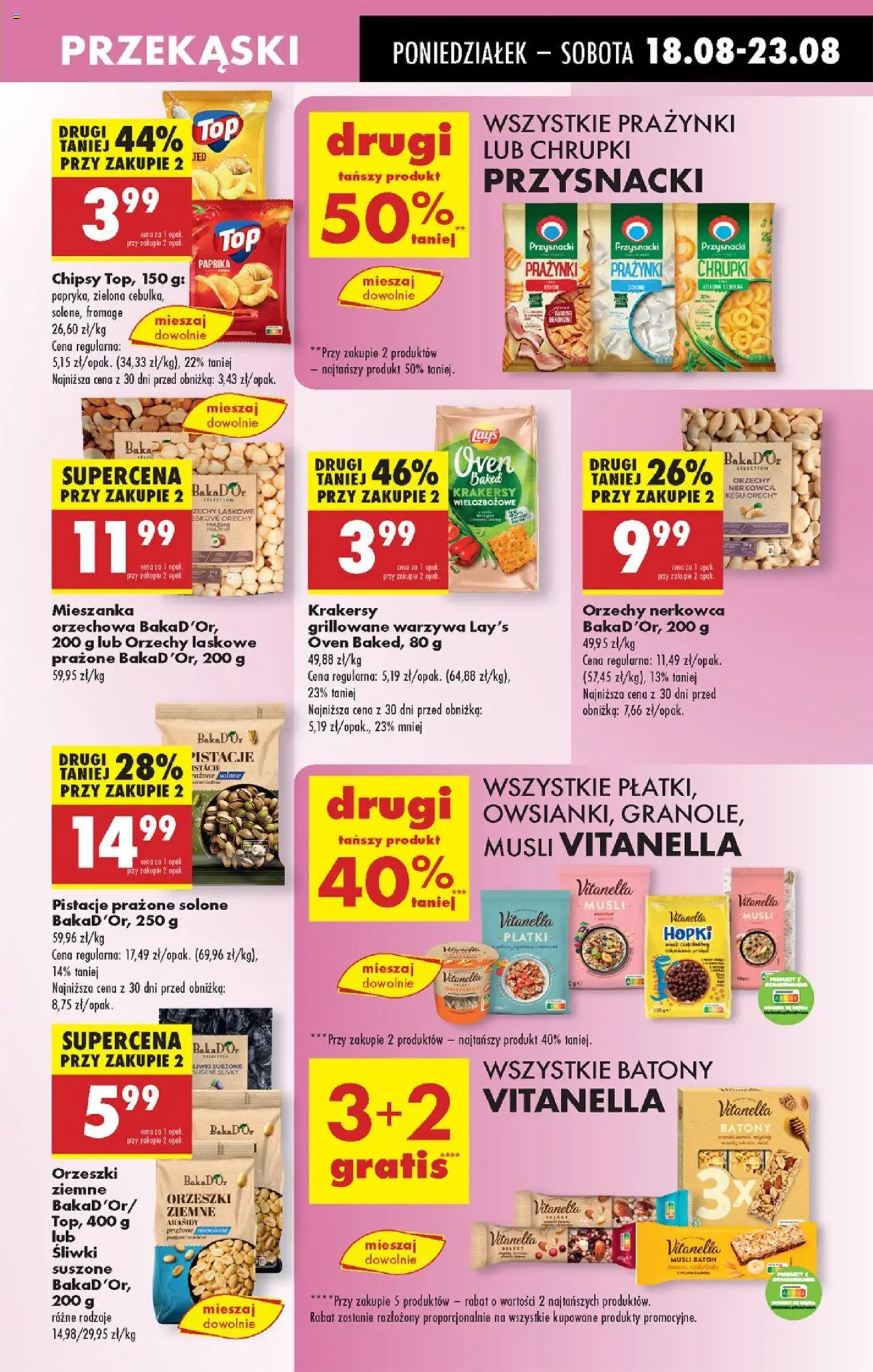 Biedronka gazetka od 18.08.2025 | Strona: 43 | Produkty: Musli Vitanella, Śliwki, Orzechy laskowe, Musli