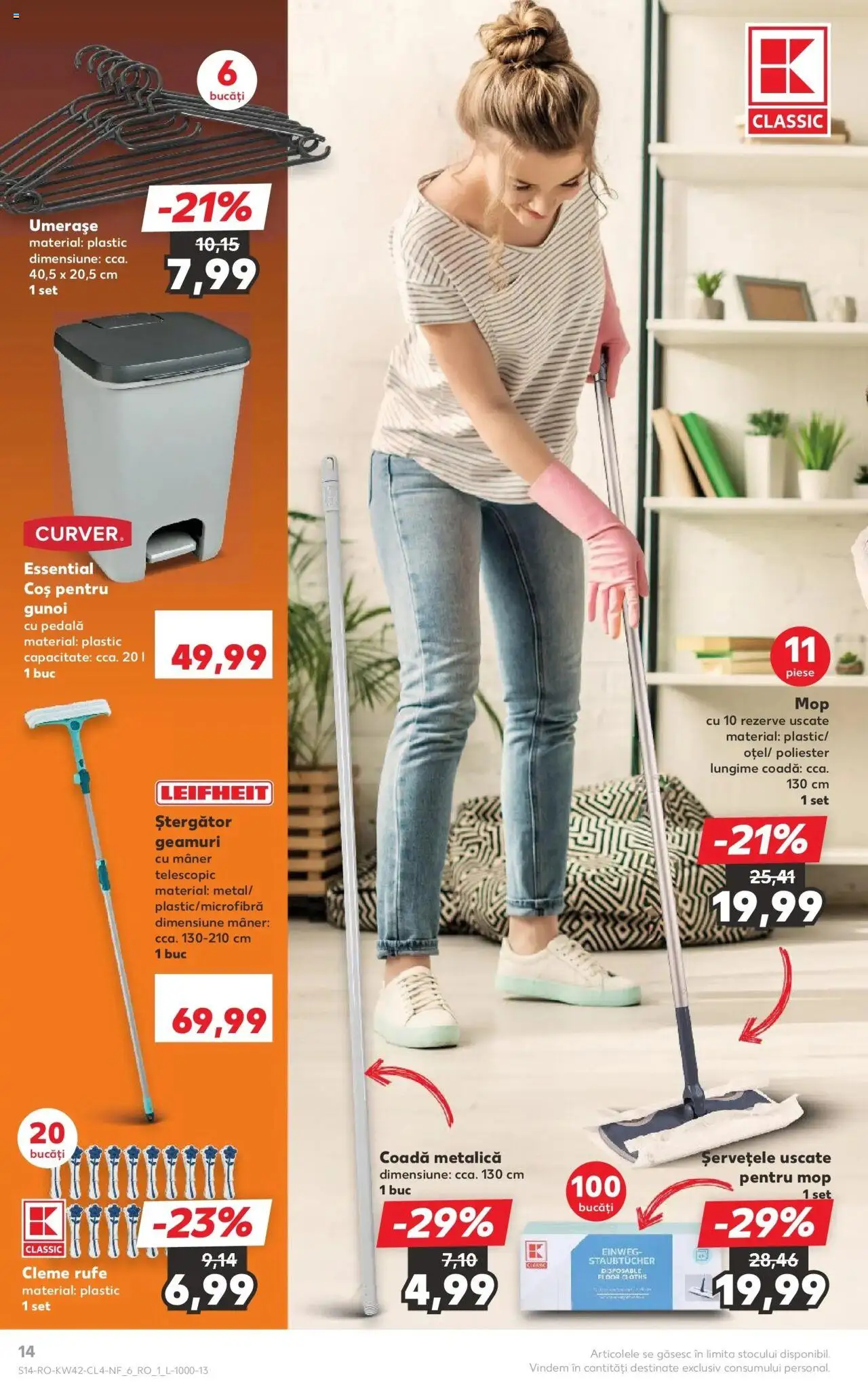 Noul catalog Kaufland – valabil de la 15.10.2025 | Pagină: 14 | Produse: Mop, Coș, Mâner