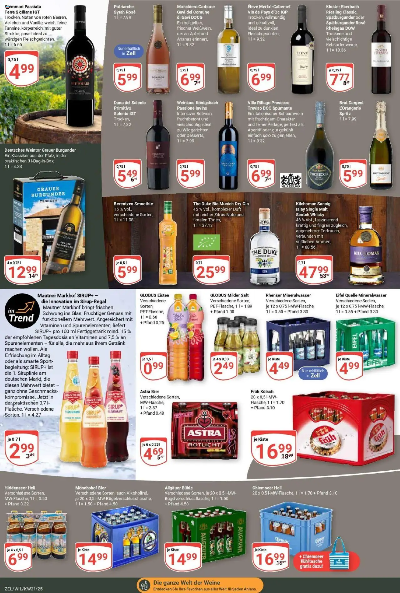 Globus prospekt Zell/mosel	 - gültig ab dem 28.07.2025 | Seite: 12 | Produkte: Whisky, Astra, Prosecco, Berentzen
