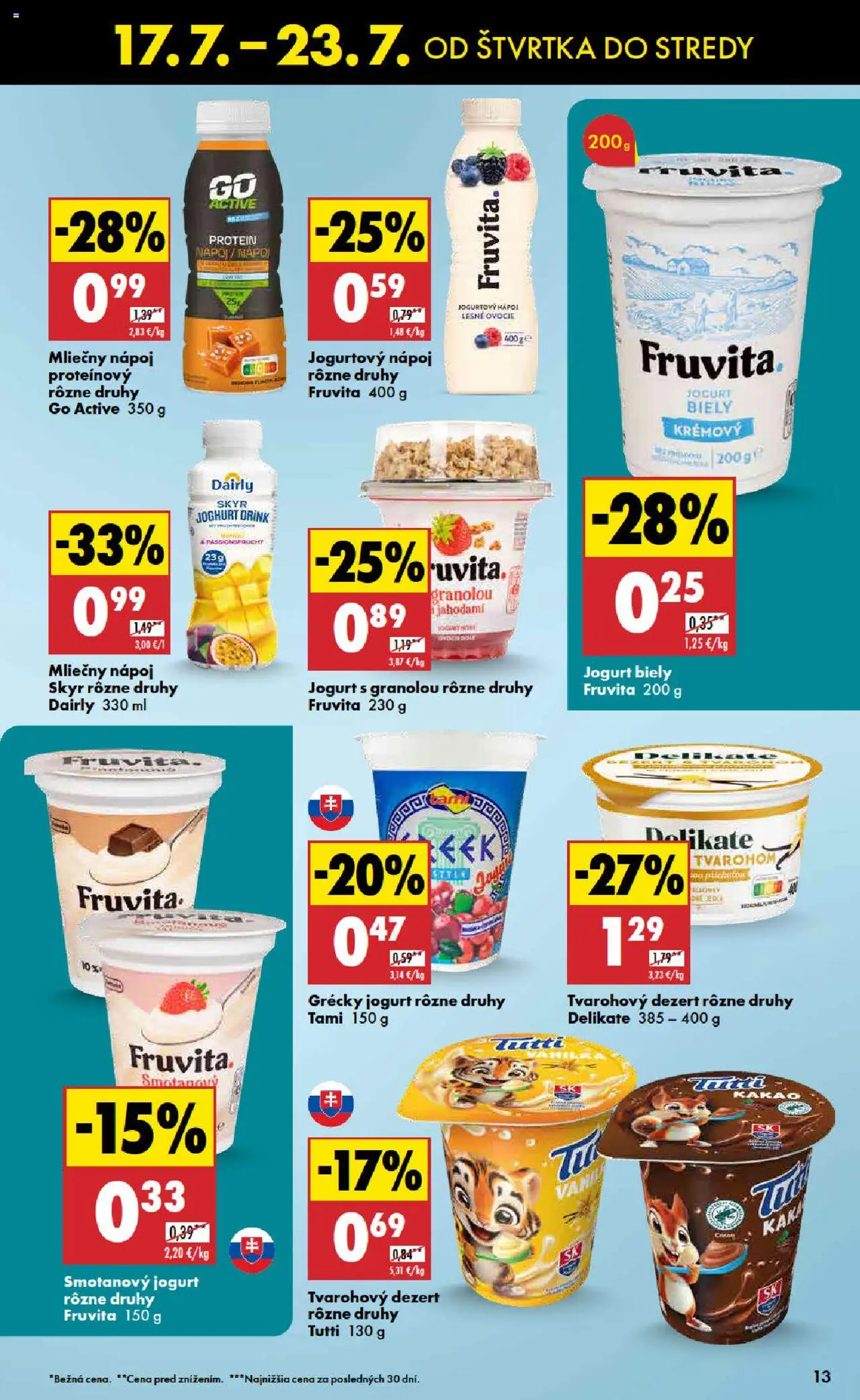 Biedronka leták │ platný od 17.07.2025 | Strana: 13 | Produkty: Kaki, Jogurt, Protein, Ovocie