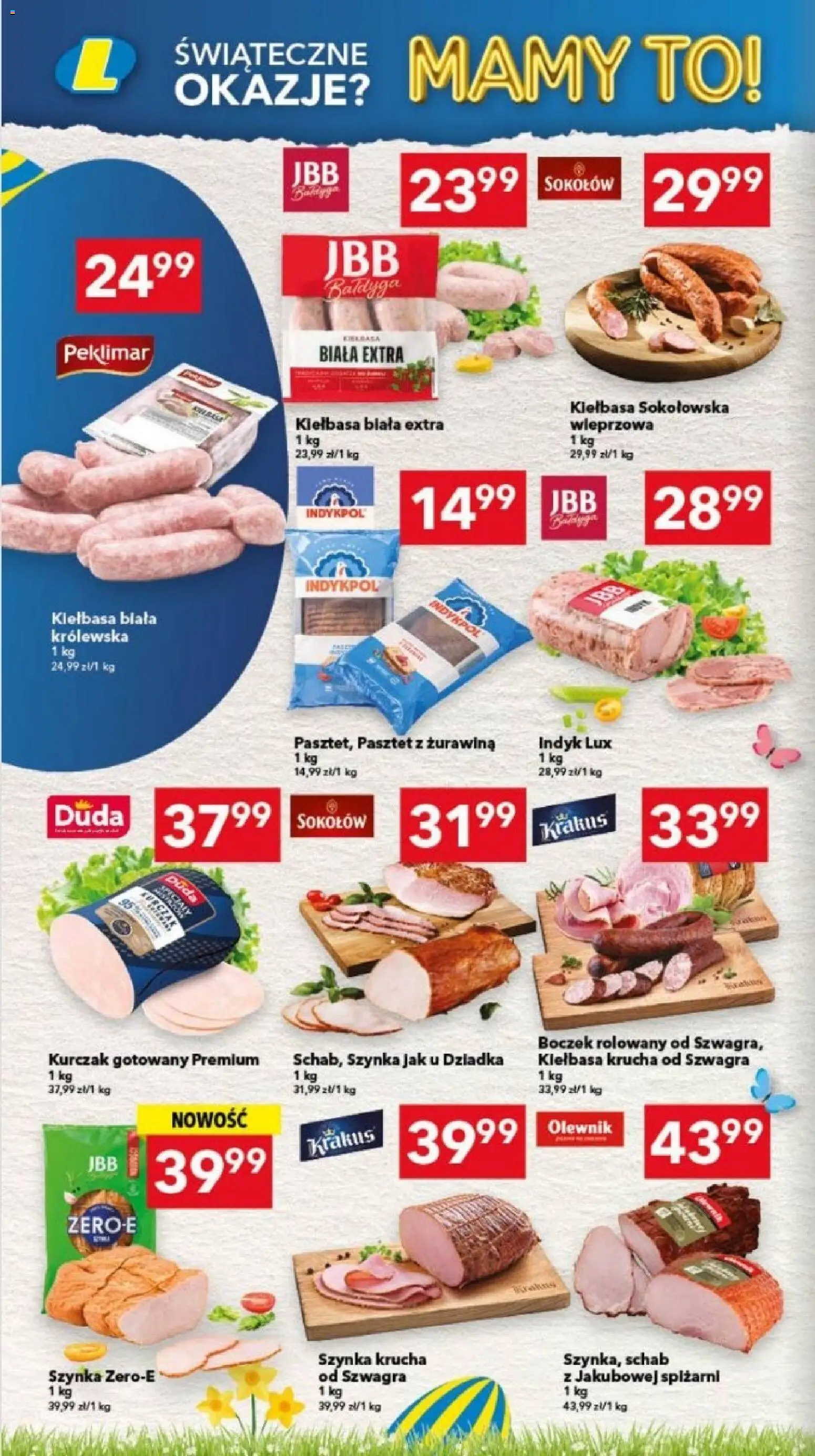 Lewiatan gazetka - Bydgoszcz od 26.03.2026 | Strona: 2 | Produkty: Kiełbasa, Kurczak, Szynka, Boczek