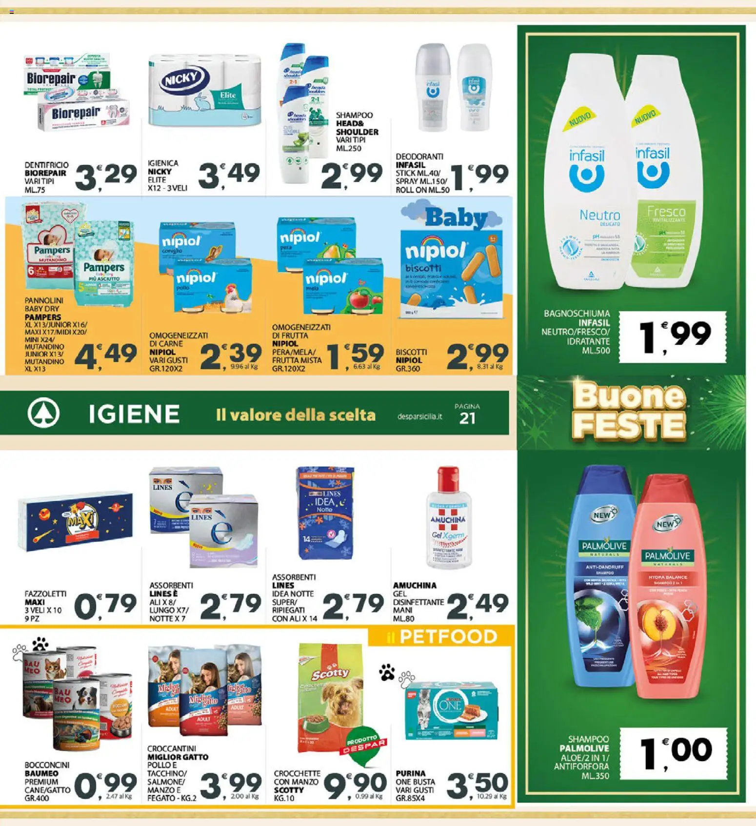 Volantino Eurospar del 29.12.2025 | Pagina: 21 | Prodotti: Pannolini, Dentifricio, Biscotti, Pampers