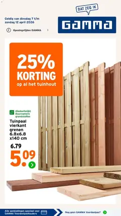 GAMMA folder - Voorbeeld van een folder van GAMMA, geldig van 07.04.2026