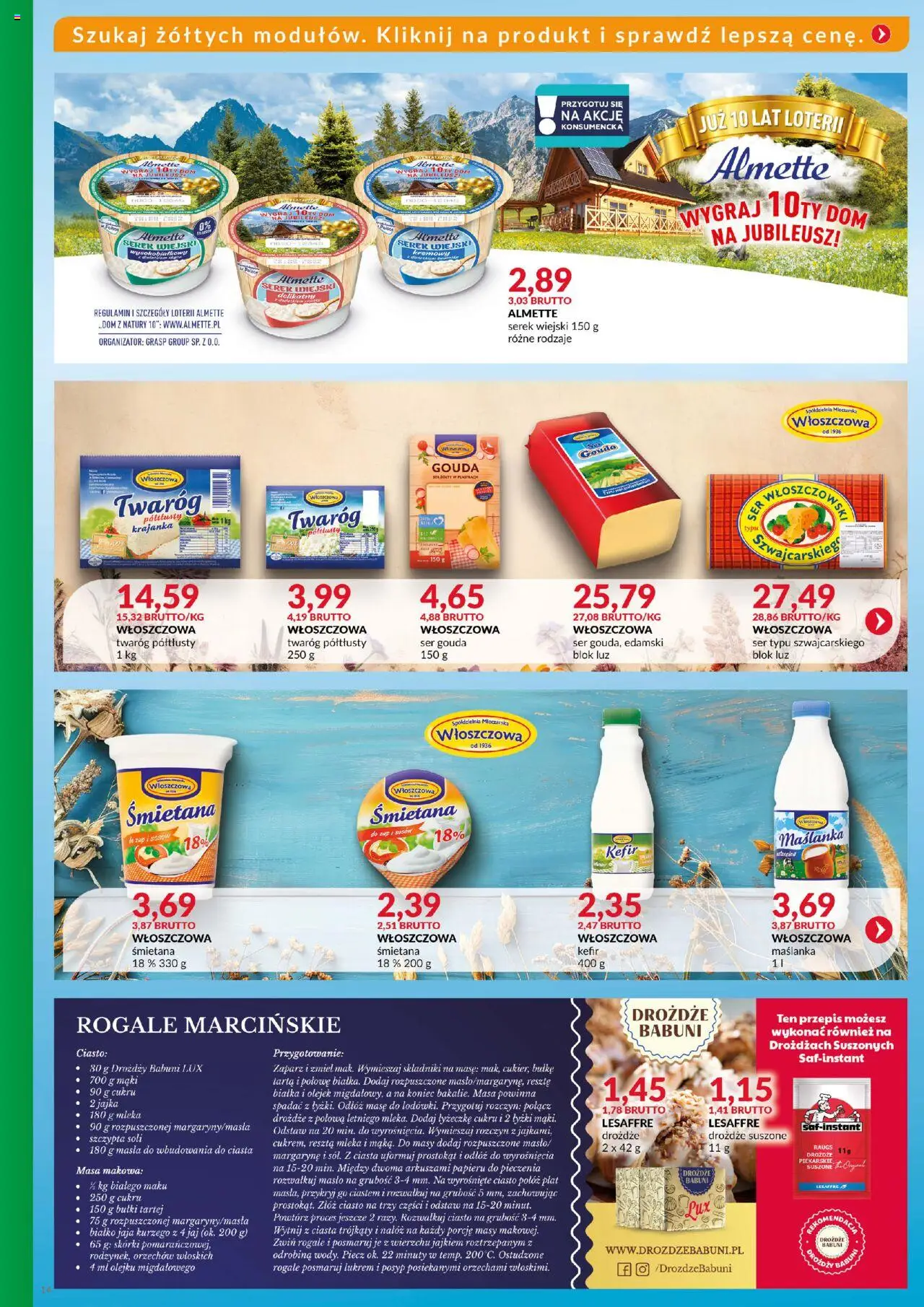 Eurocash Gazetka - Katalog Artykułów Spożywczych od 19.10.2025 | Strona: 14 | Produkty: Masa makowa, Ciasto, Jajka, Twaróg
