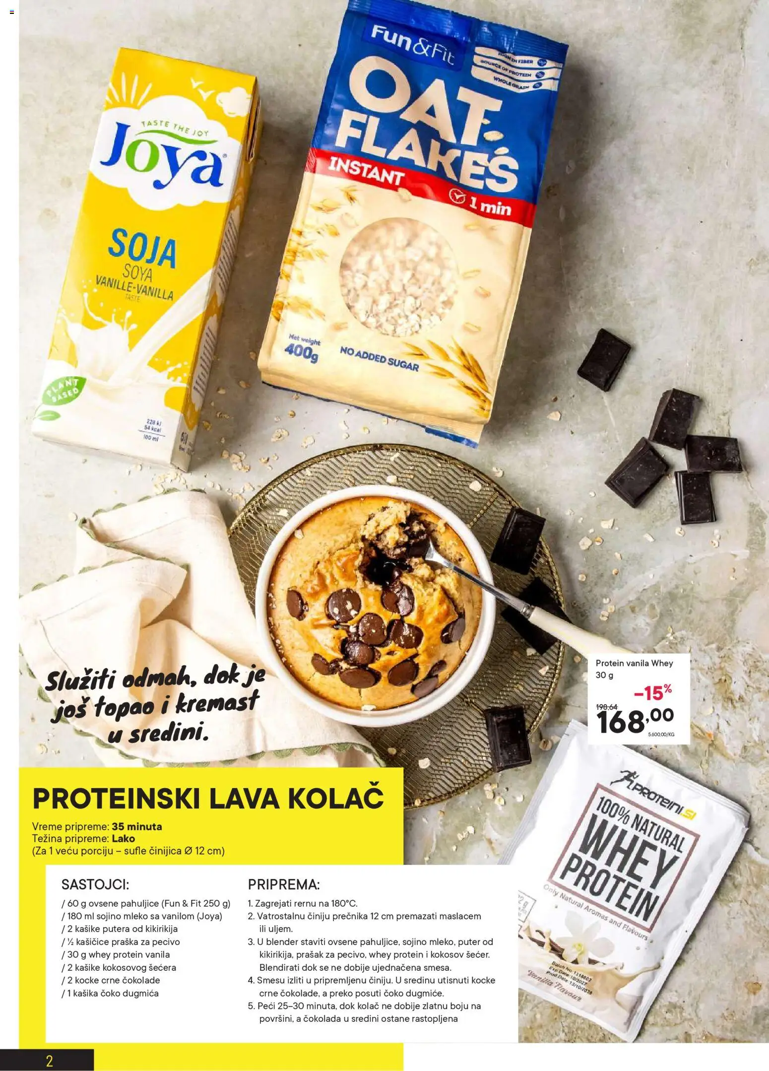 PerSu katalog - važi od 24.02.2026 | Strana: 2 | Proizvode: Whey protein, Pahuljice, Kolač, Puter
