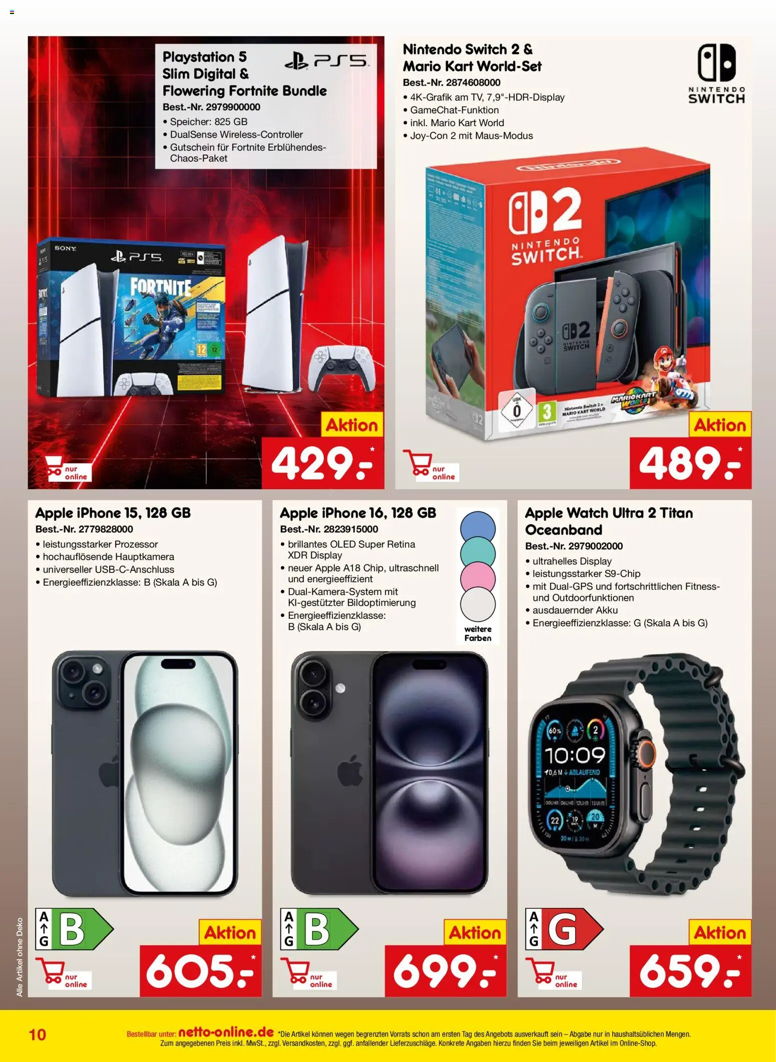 Netto Marken-Discount Online-Angebote Februar – gültig ab 01.02.2026 | Seite: 10 | Produkte: Apple watch, Playstation, Sony, Apple
